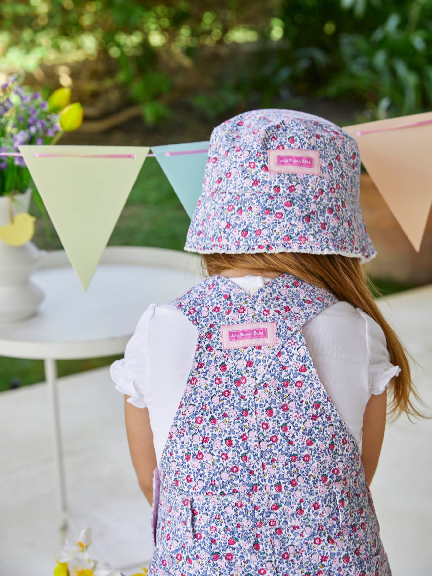 Pink Strawberry Ditsy Print Twill Sun Hat - Image 2 of 7