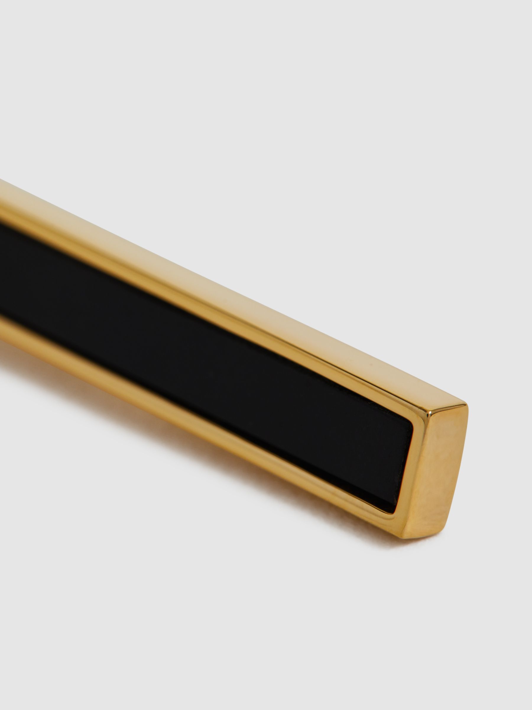 Stone Insert Tie Bar in Gold - Image 4 of 5