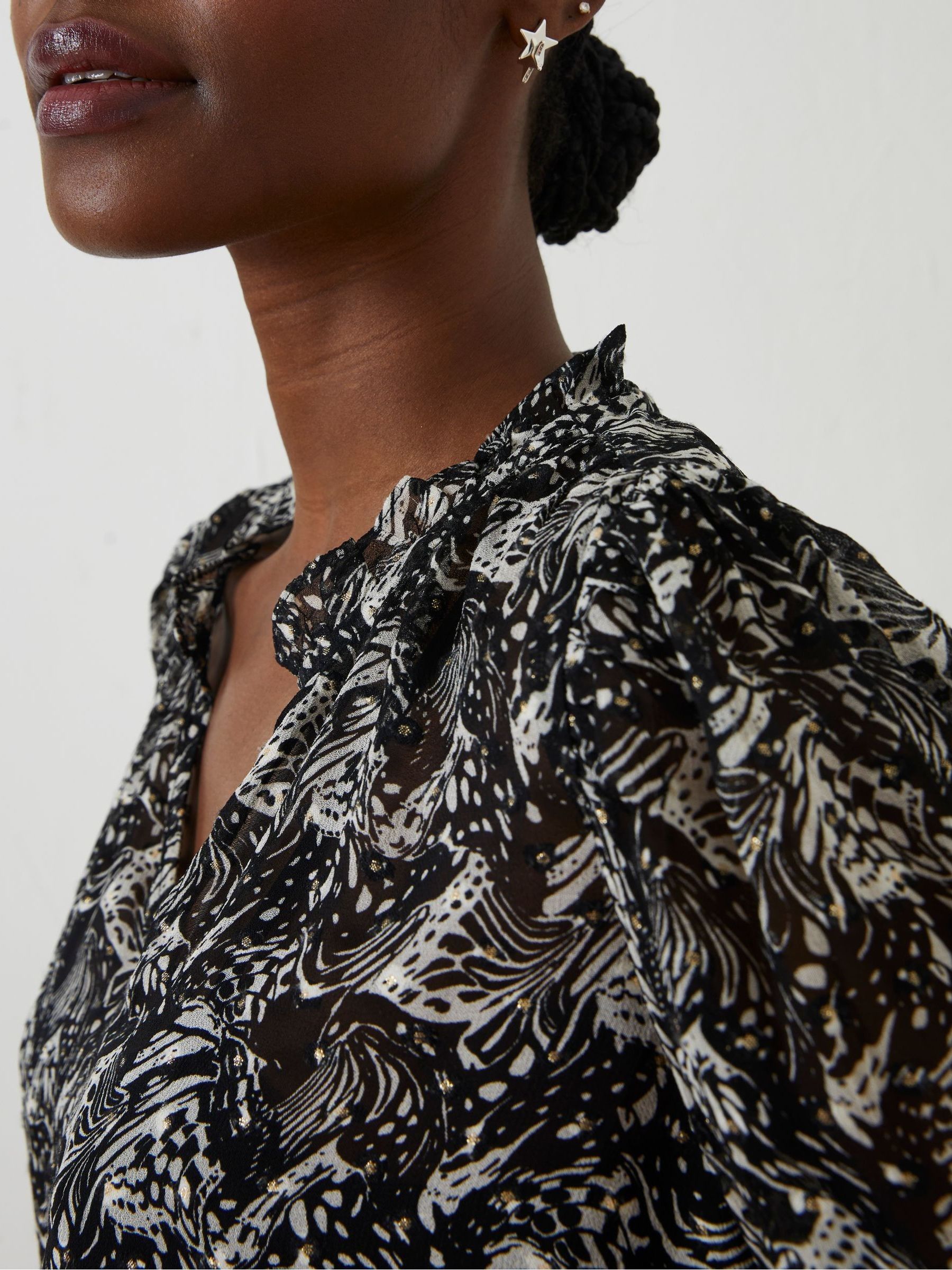 Black Charlie Abstract Butterfly Blouse - Image 3 of 6