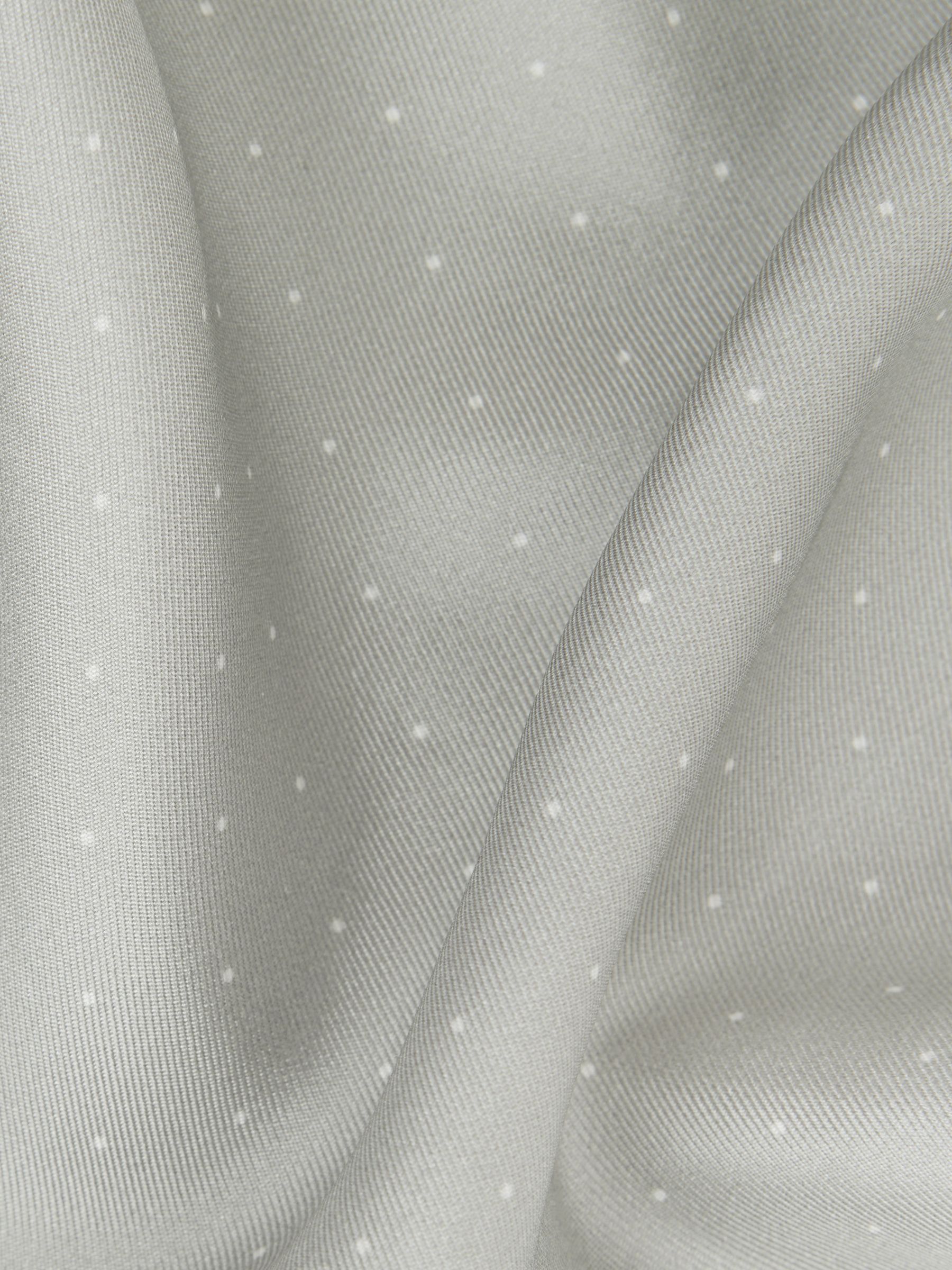 Polka Dot Silk Pocket Square in Silver - Image 5 of 5