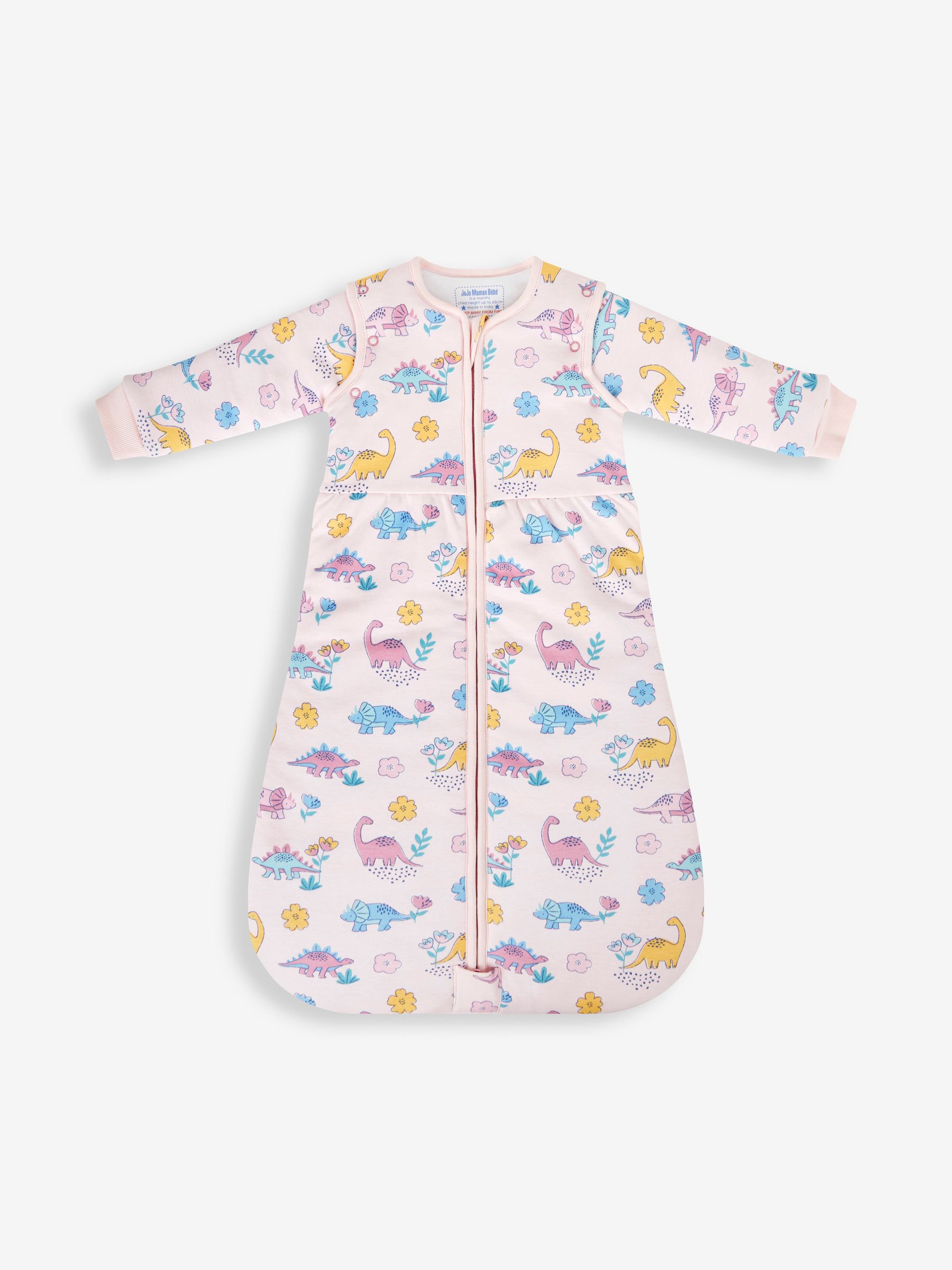 Pink Dino 3.5 Tog Baby Sleeping Bag - Image 2 of 4