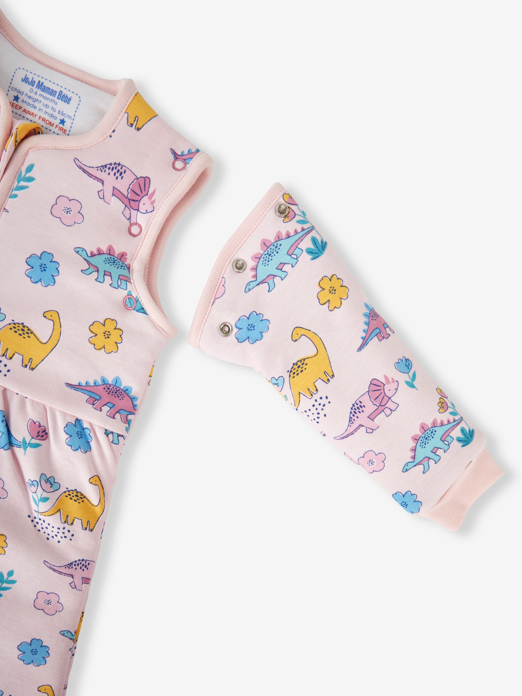 Pink Dino 3.5 Tog Baby Sleeping Bag - Image 4 of 4