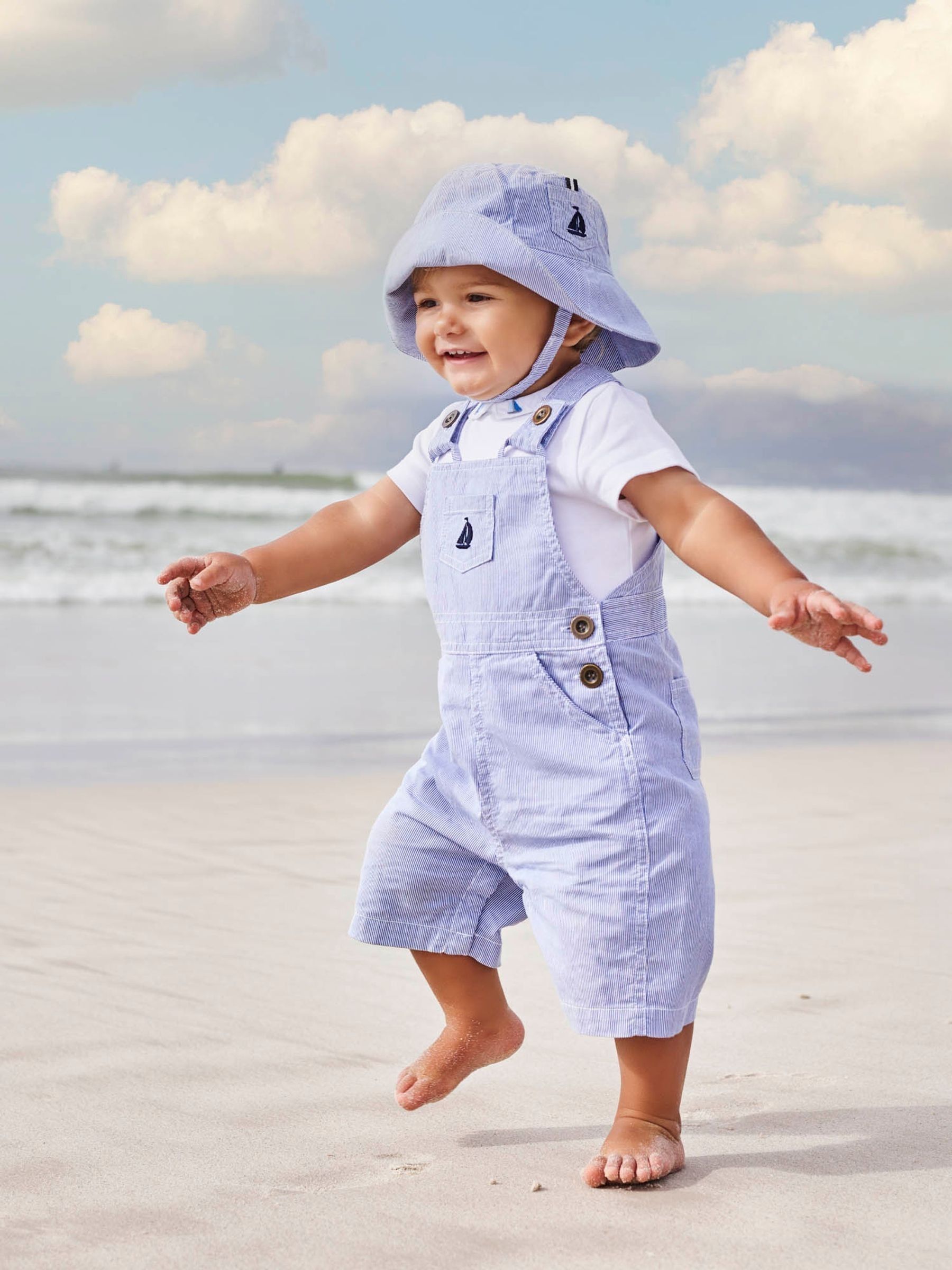 Blue Boat Stripe Dungarees - Image 1 of 5