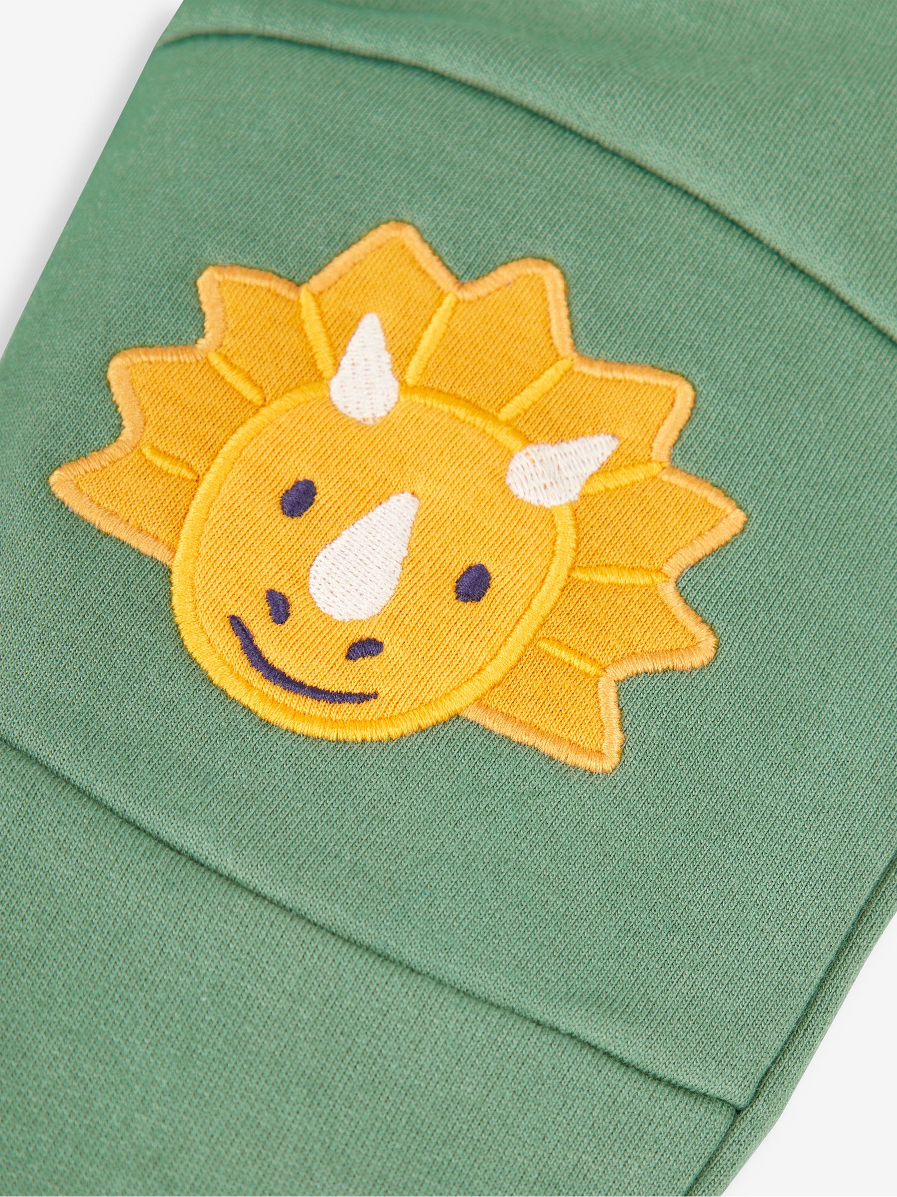 Khaki Green Dinosaur Appliqué Knee Joggers With Pet In Pocket - Image 4 of 5