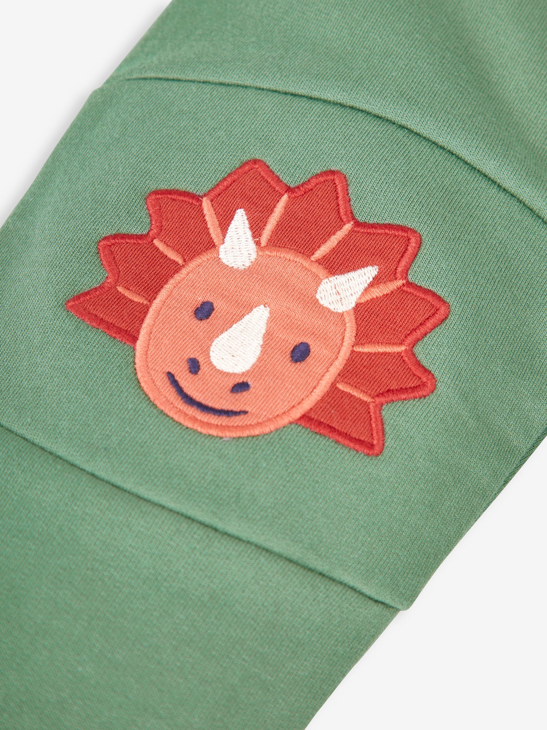 Khaki Green Dinosaur Appliqué Knee Joggers With Pet In Pocket - Image 5 of 5