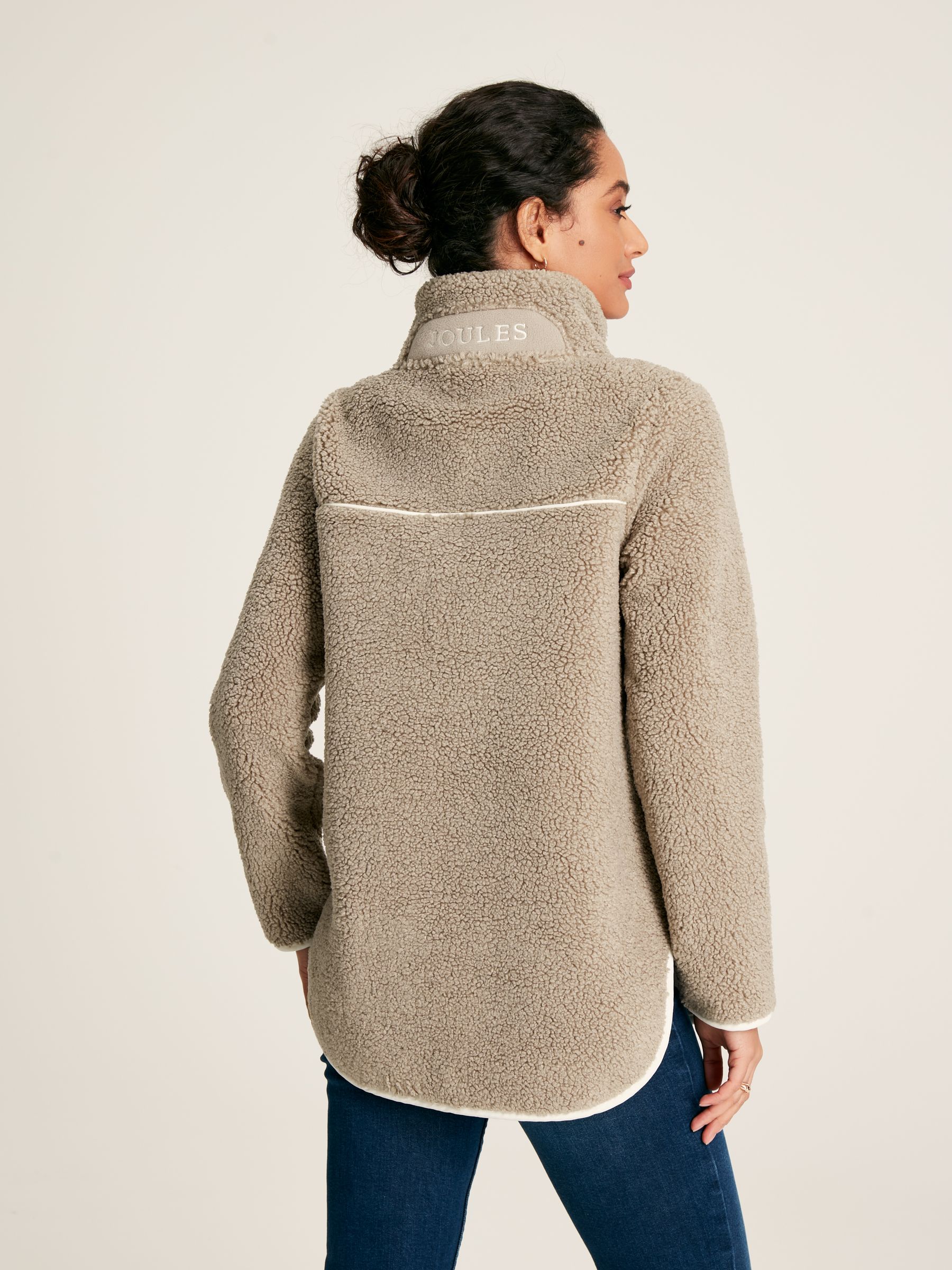 Aldeburgh Grey Half Zip Borg Fleece - Image 4 of 9