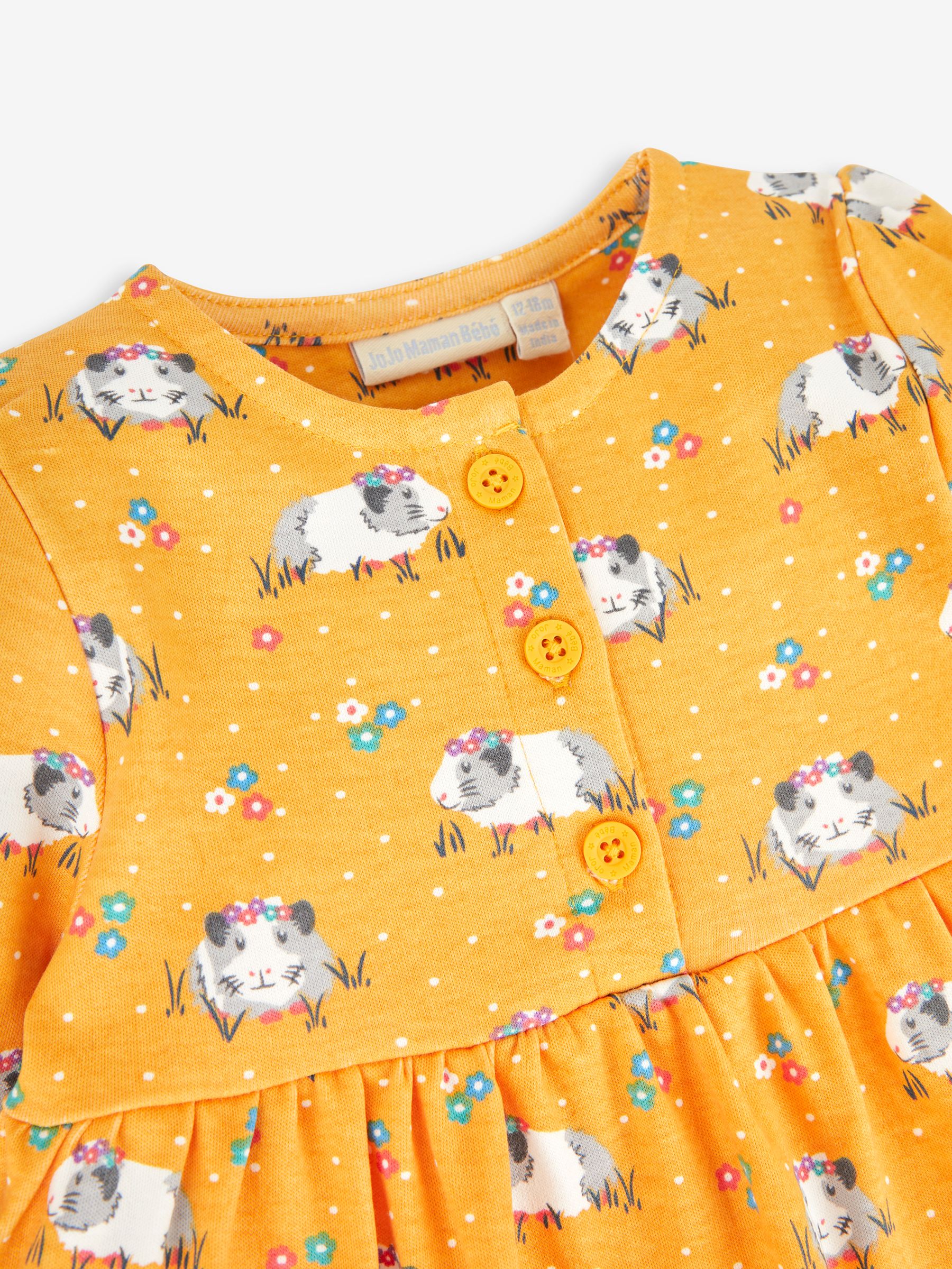 Mustard Yellow Guinea Pig Button Front Dress - Image 3 of 4