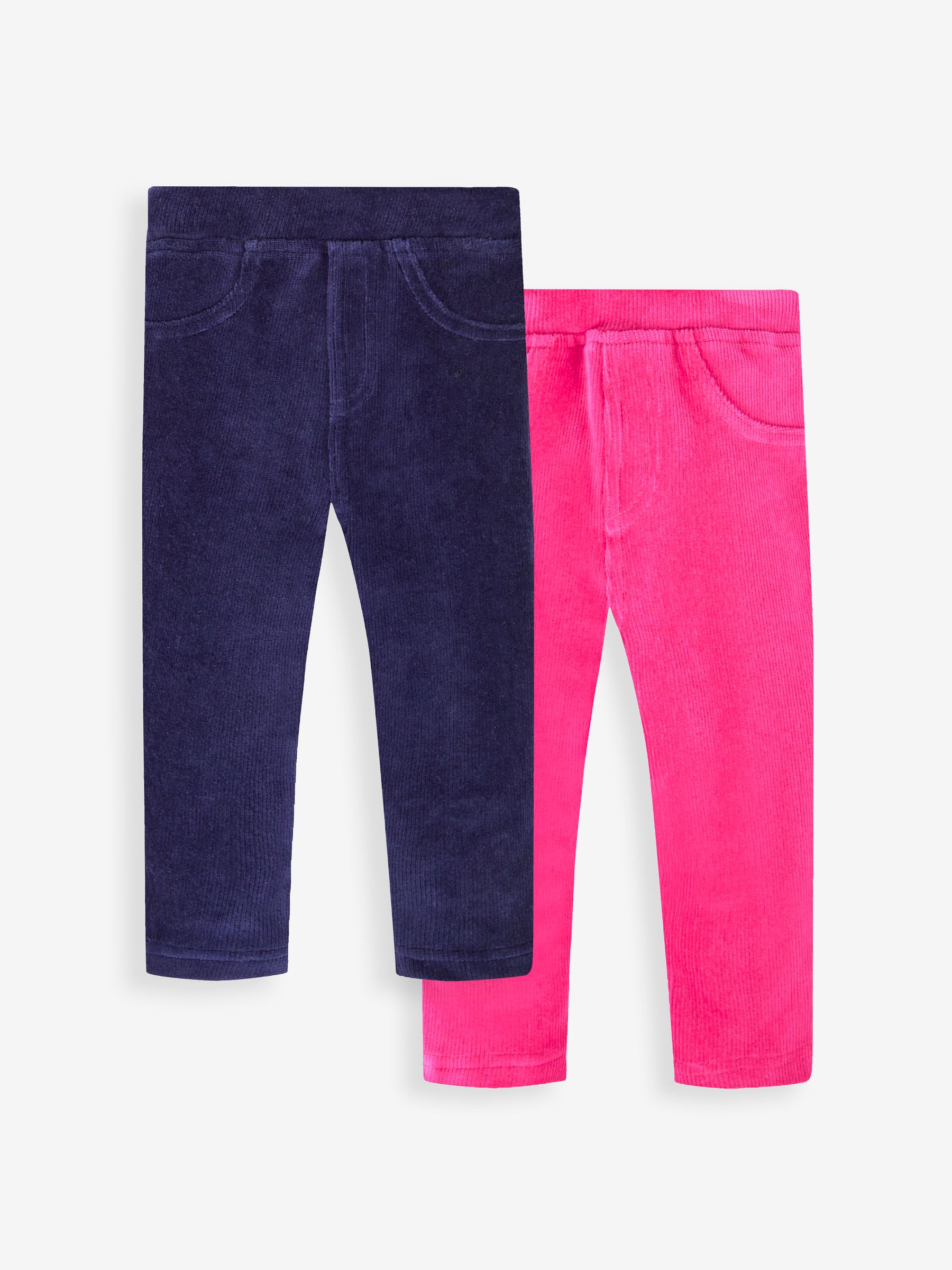 Navy Blue & Fuchsia Pink 2-Pack Jersey Cord Jeggings - Image 1 of 10