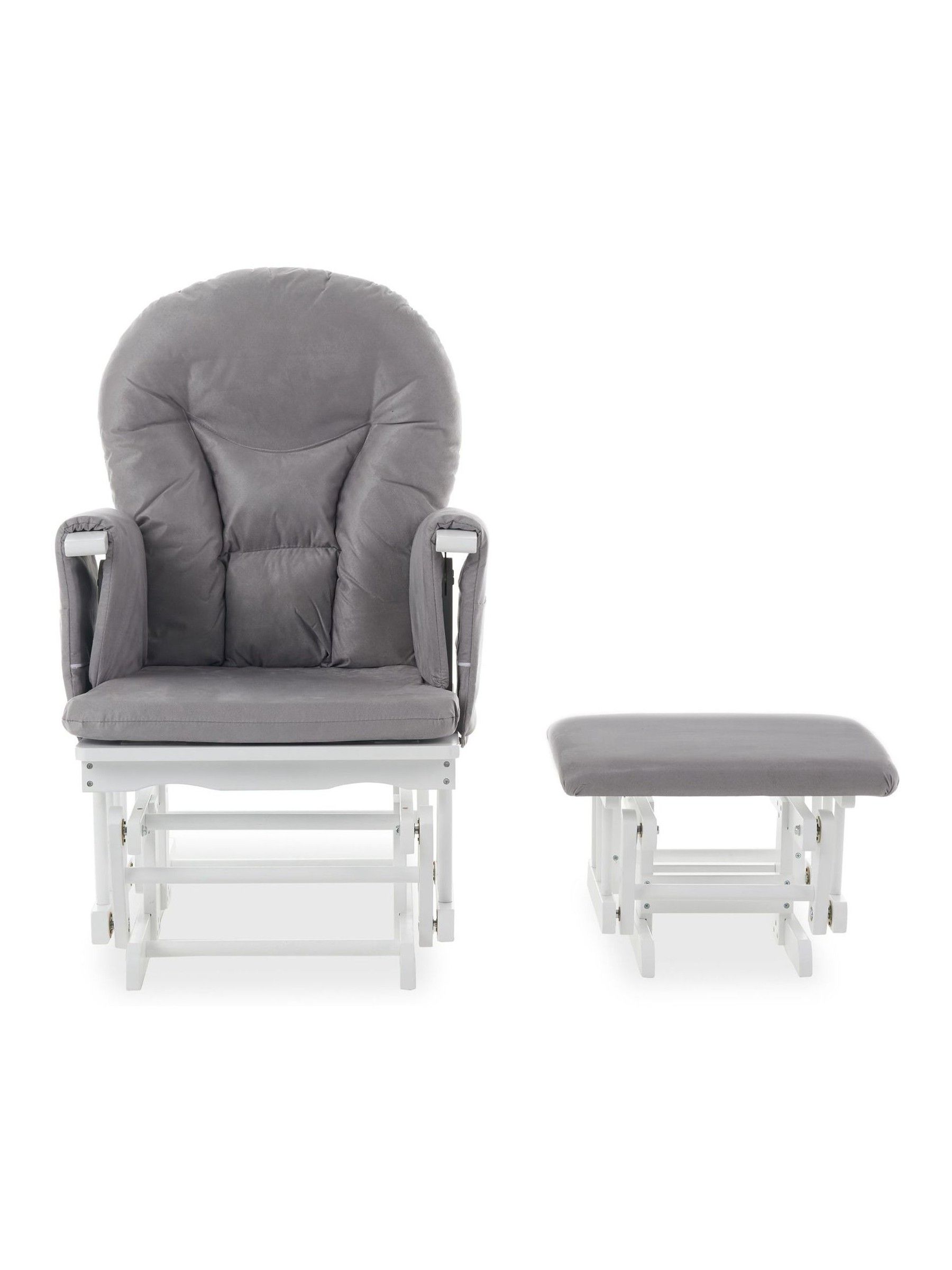 Obaby Grey Reclining Glider Nursing Chair And Stool - Image 5 of 5