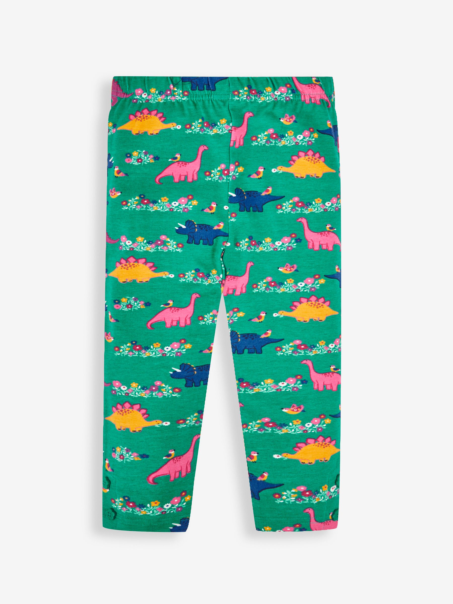Green Dino & Purple Girls' 2-Pack Leggings - Image 2 of 5