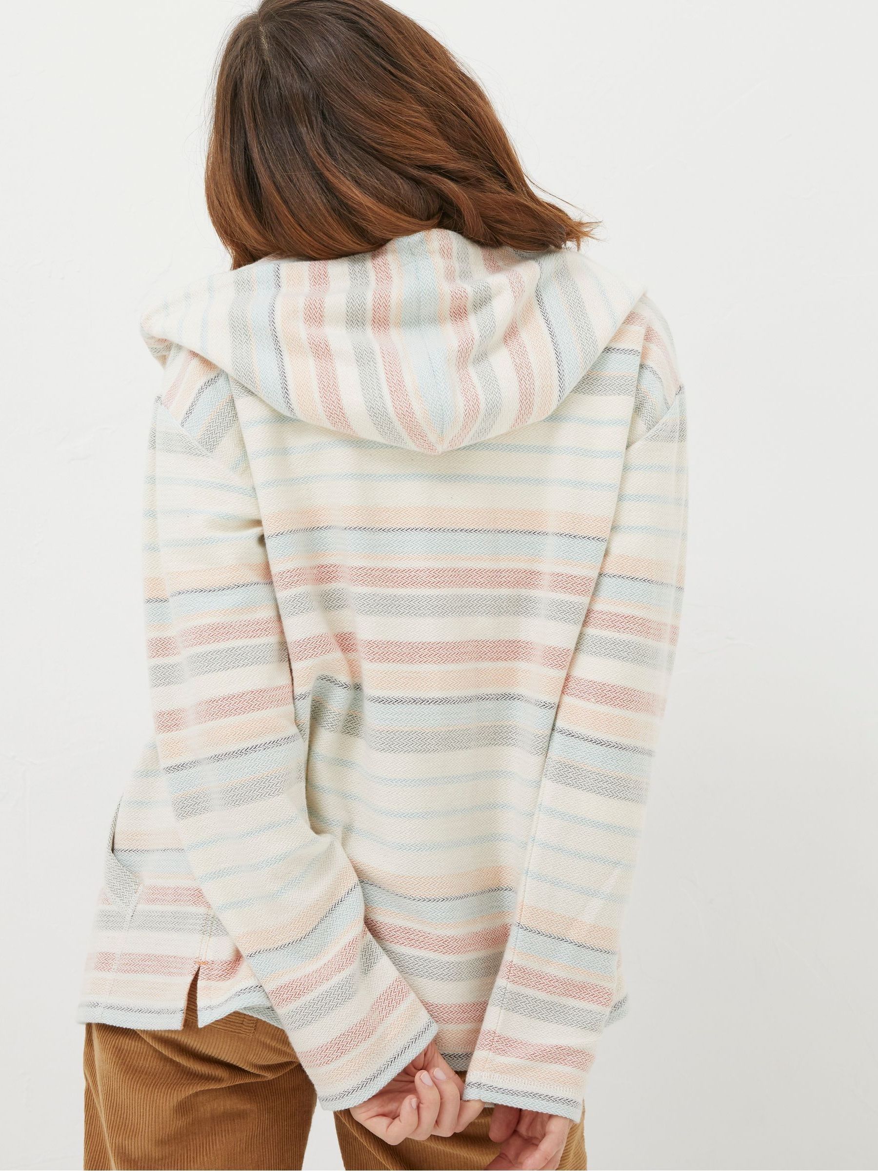 Daisy Natural Textured Zip Through Hoodie - Image 2 of 5