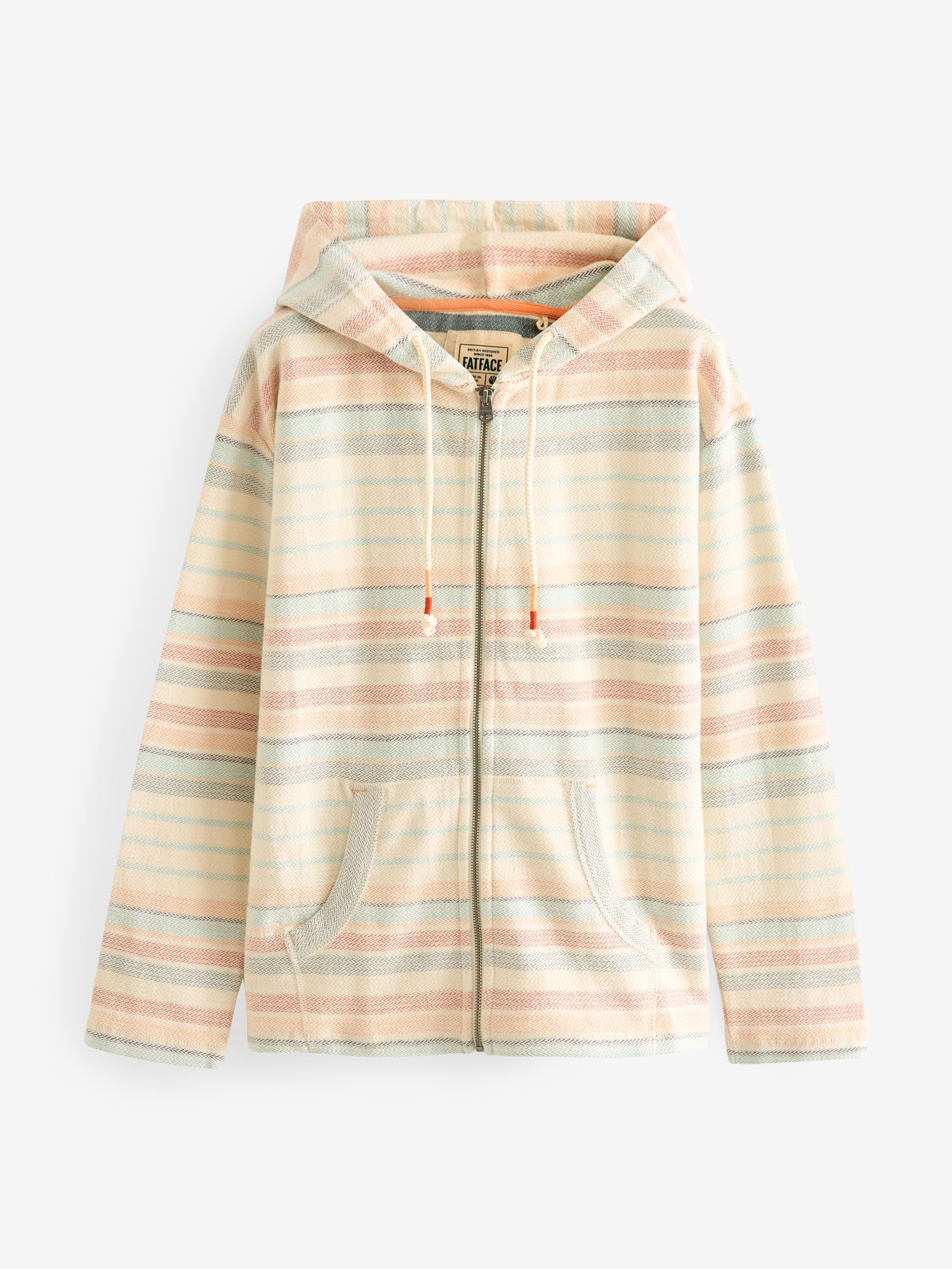 Daisy Natural Textured Zip Through Hoodie - Image 5 of 5