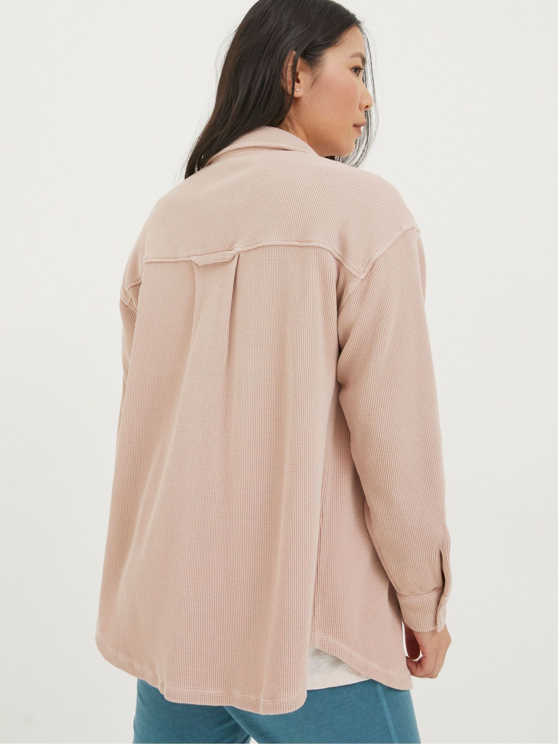 Liza Pink Waffle Shirt - Image 3 of 7