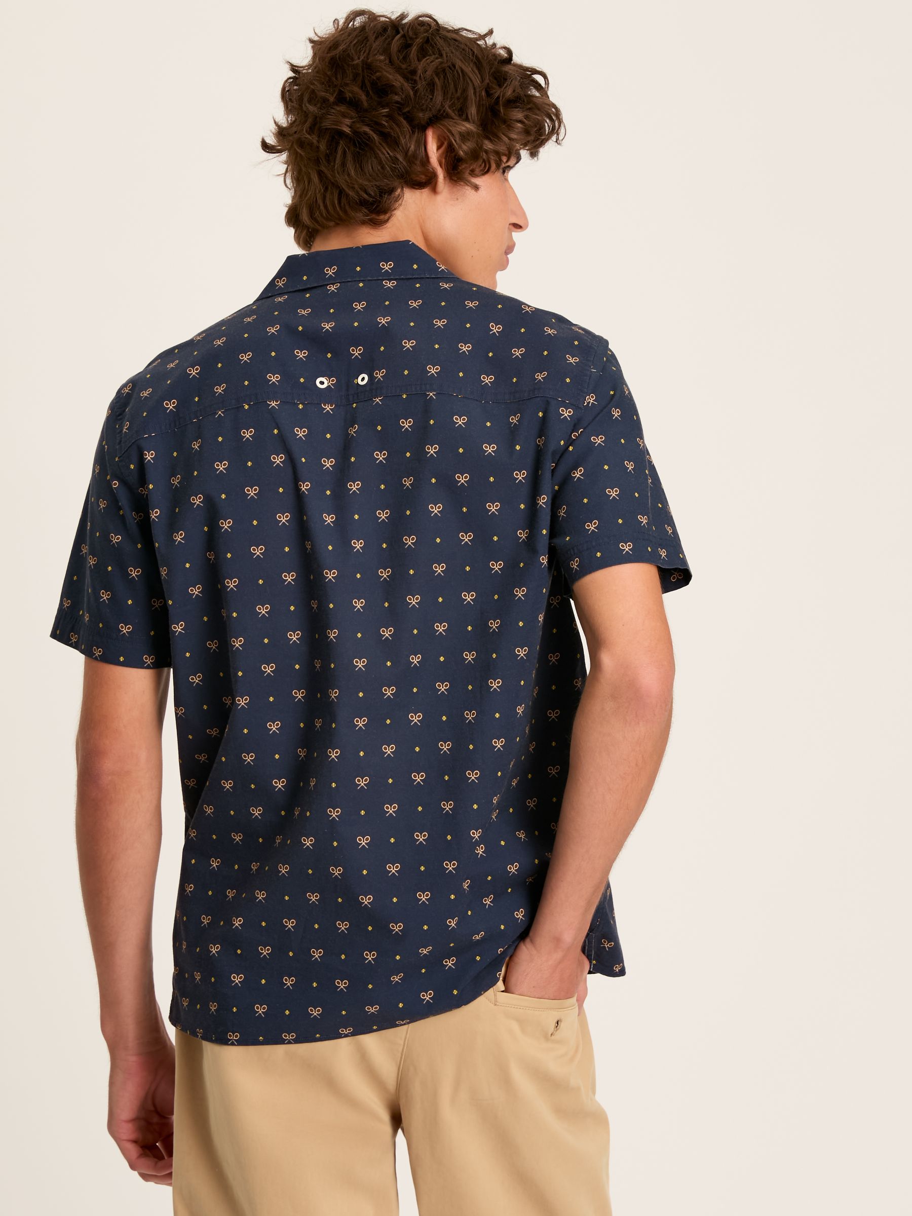 Revere Navy Blue Printed Short Sleeve Shirt - Image 2 of 7