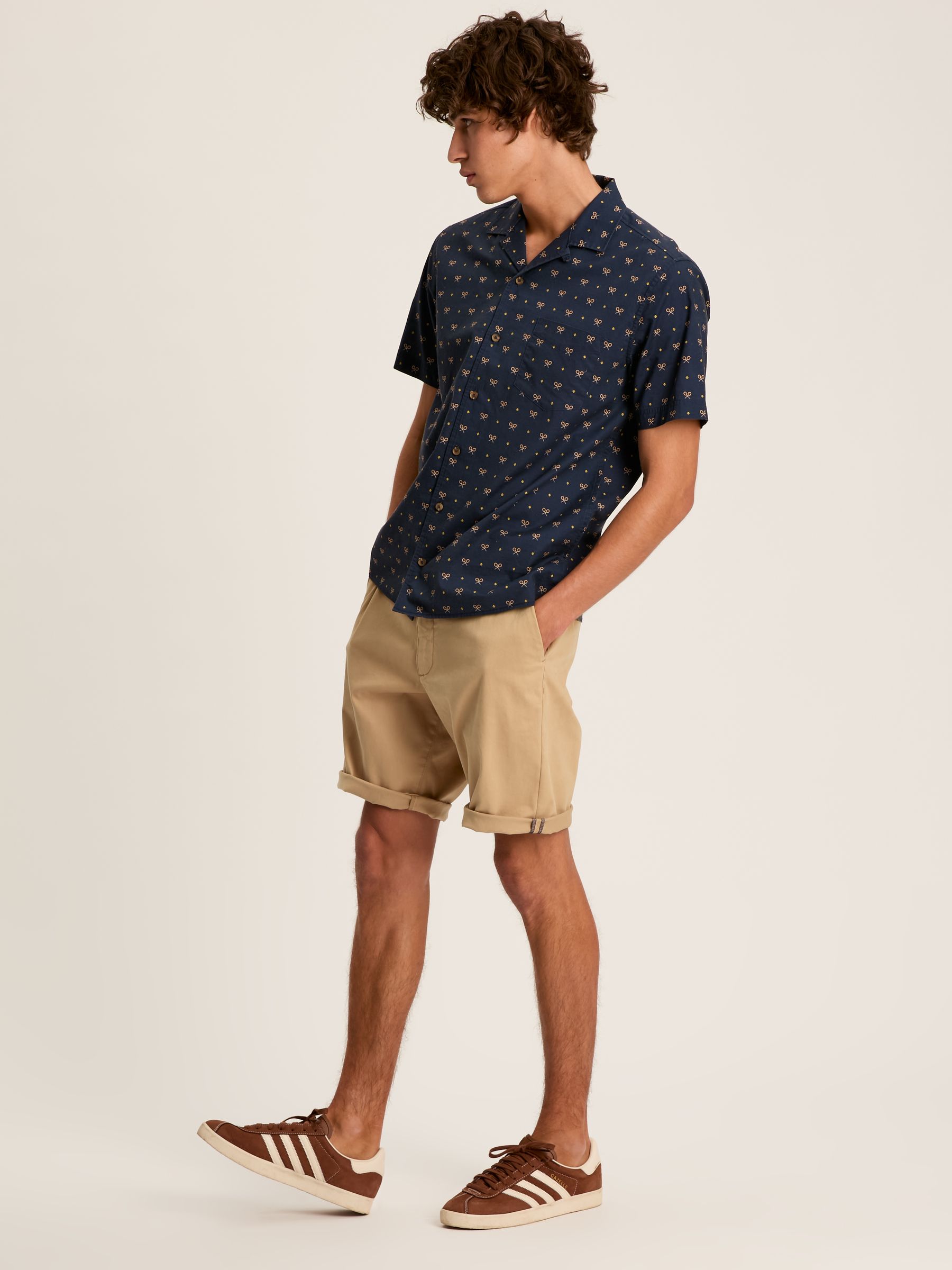 Revere Navy Blue Printed Short Sleeve Shirt - Image 3 of 7