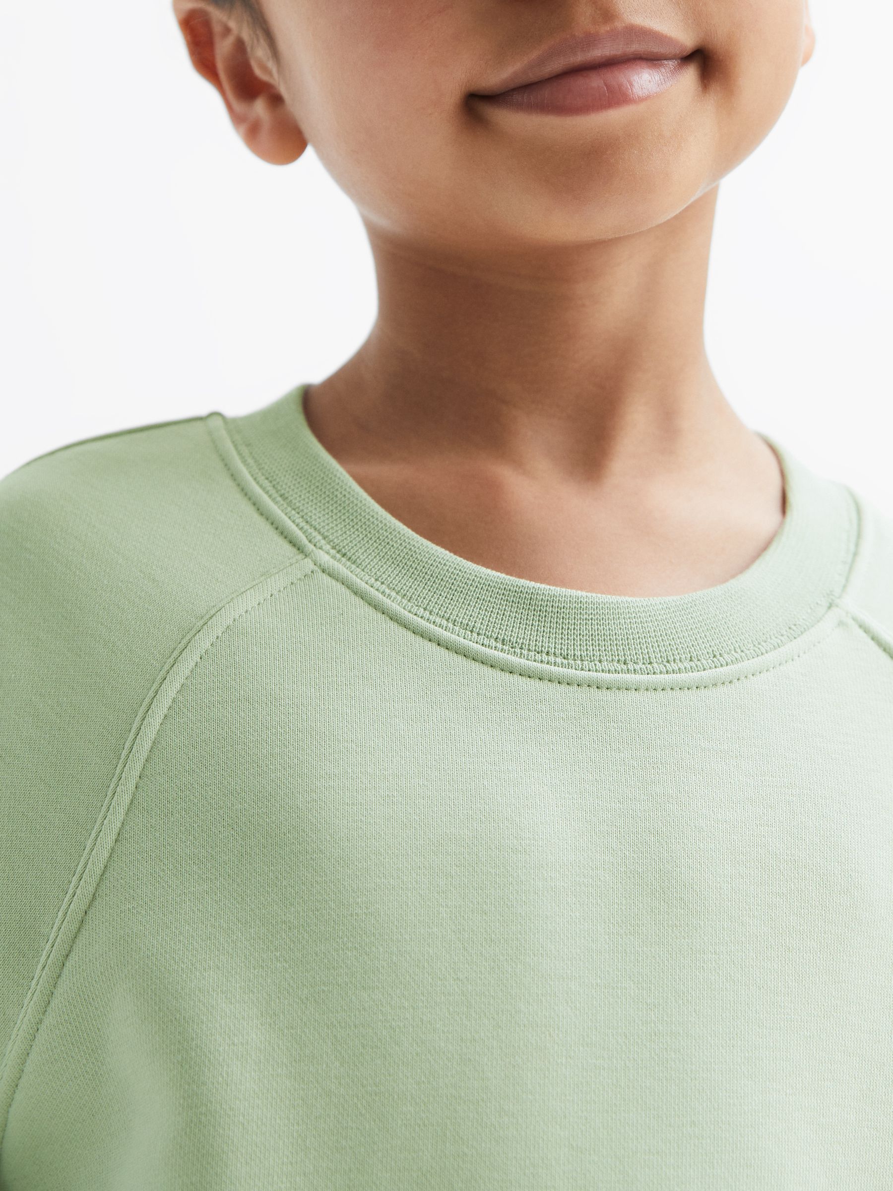 Junior Sweatshirt Dress in Sage - Image 4 of 8