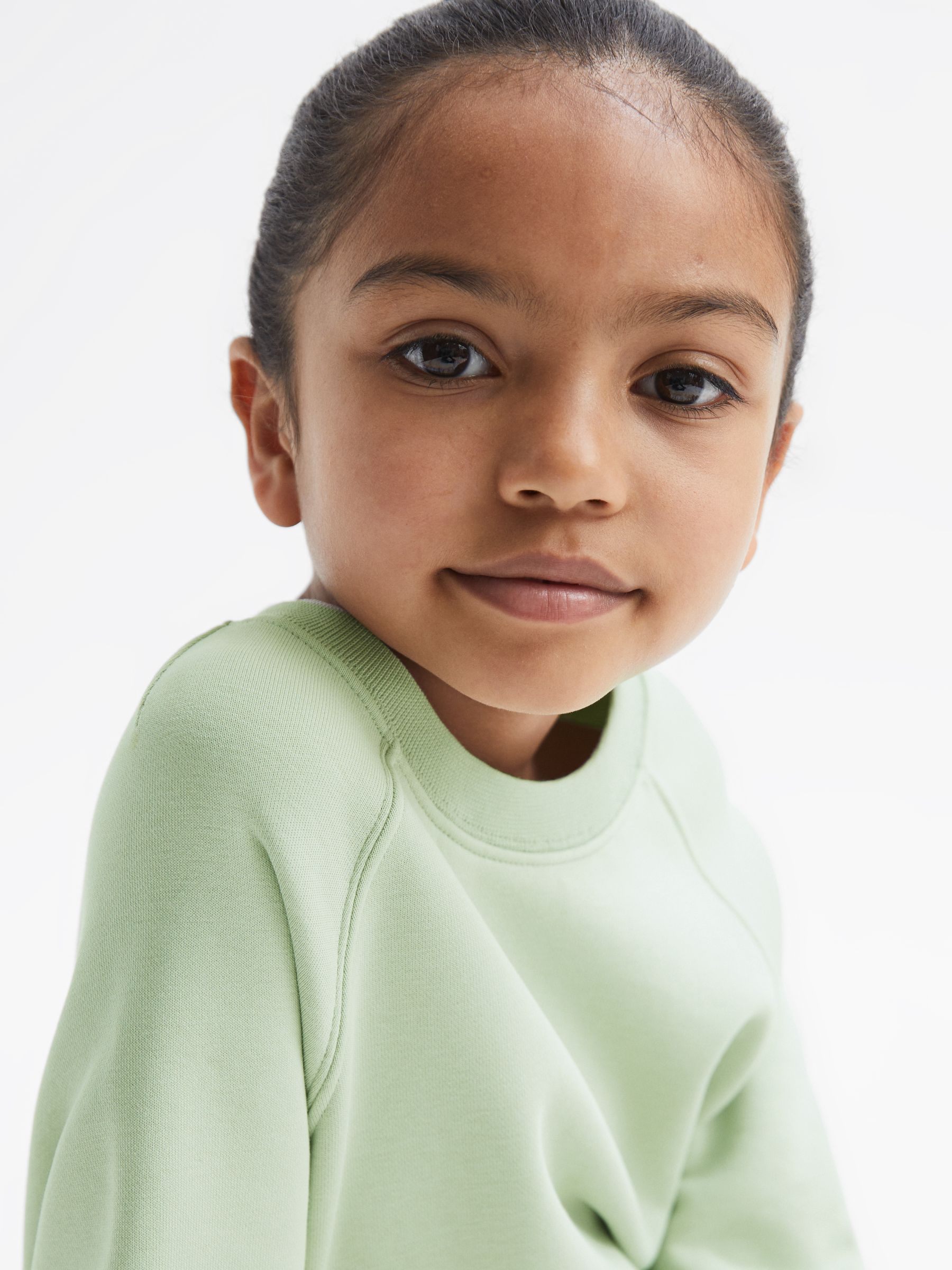 Junior Sweatshirt Dress in Sage - Image 7 of 8