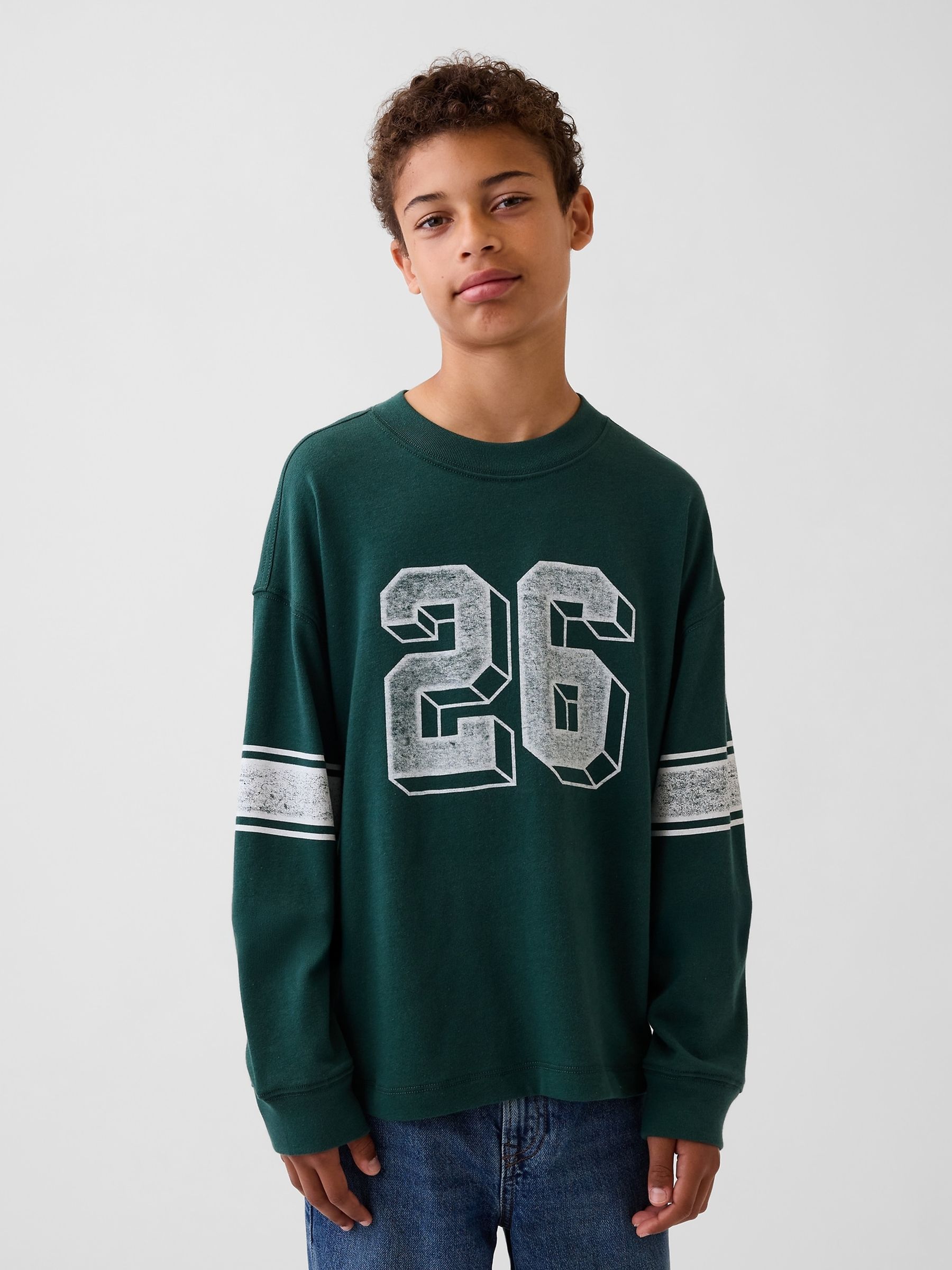 Green Heavyweight Oversized Graphic T-Shirt - Image 1 of 5 Green Heavyweight Oversized Graphic T-Shirt - Image 1 of 5