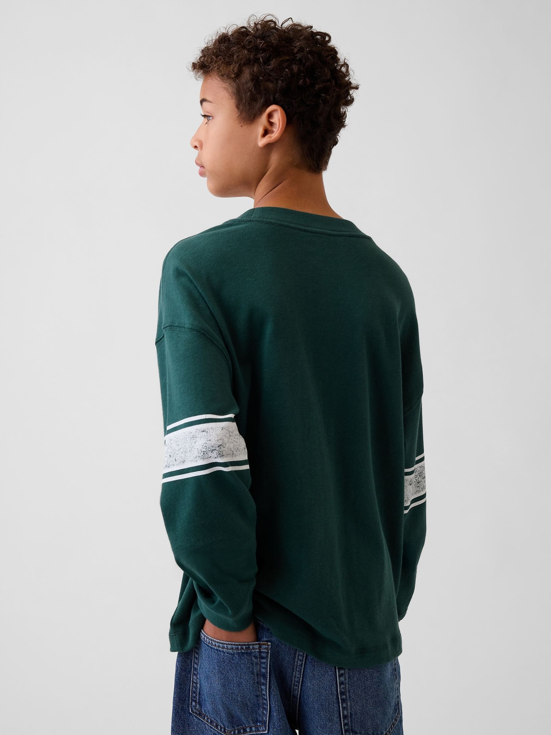 Green Heavyweight Oversized Graphic T-Shirt - Image 2 of 5 Green Heavyweight Oversized Graphic T-Shirt - Image 2 of 5