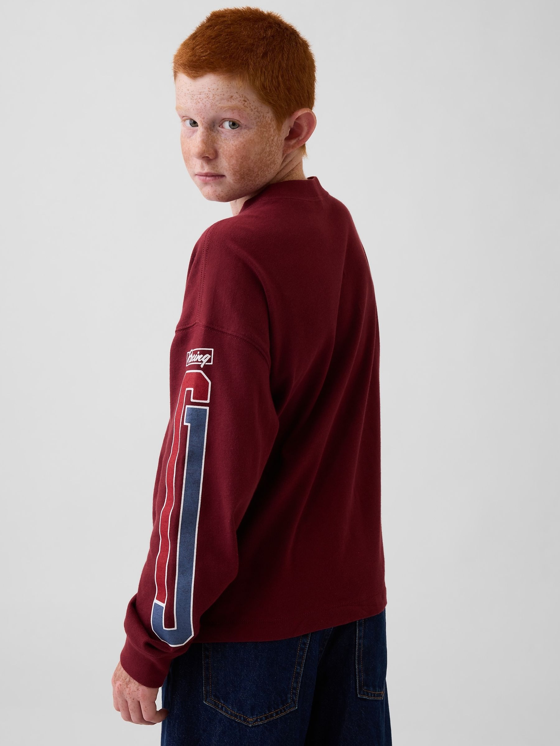 Red Heavyweight Oversized Graphic T-Shirt - Image 2 of 5 Red Heavyweight Oversized Graphic T-Shirt - Image 2 of 5