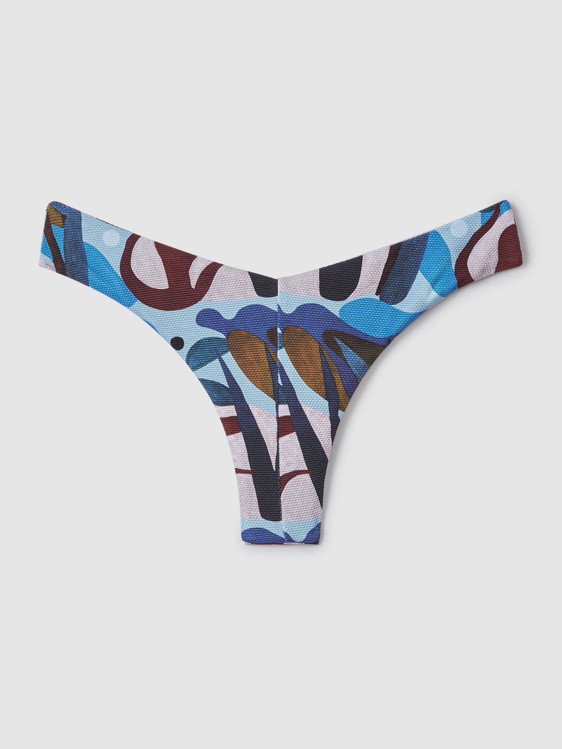 FELLA High Cut Bikini Bottoms in Blue Multi - Image 2 of 5