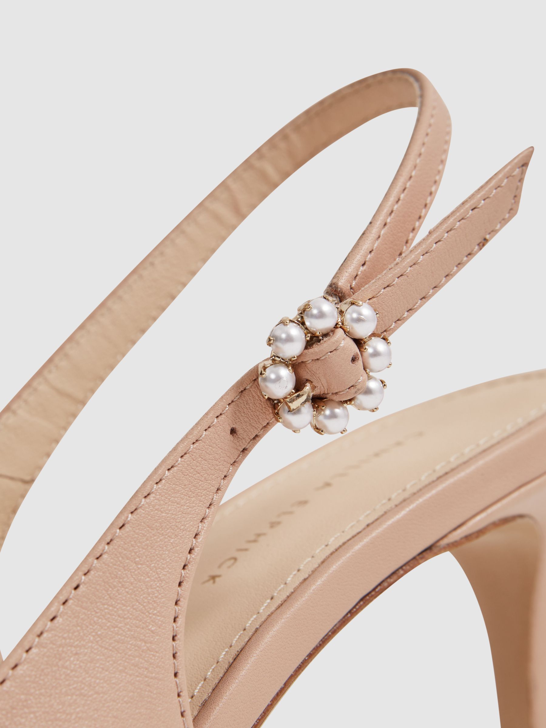 Camilla Elphick Slingback Kitten Heels in Taupe/Black - Image 6 of 6