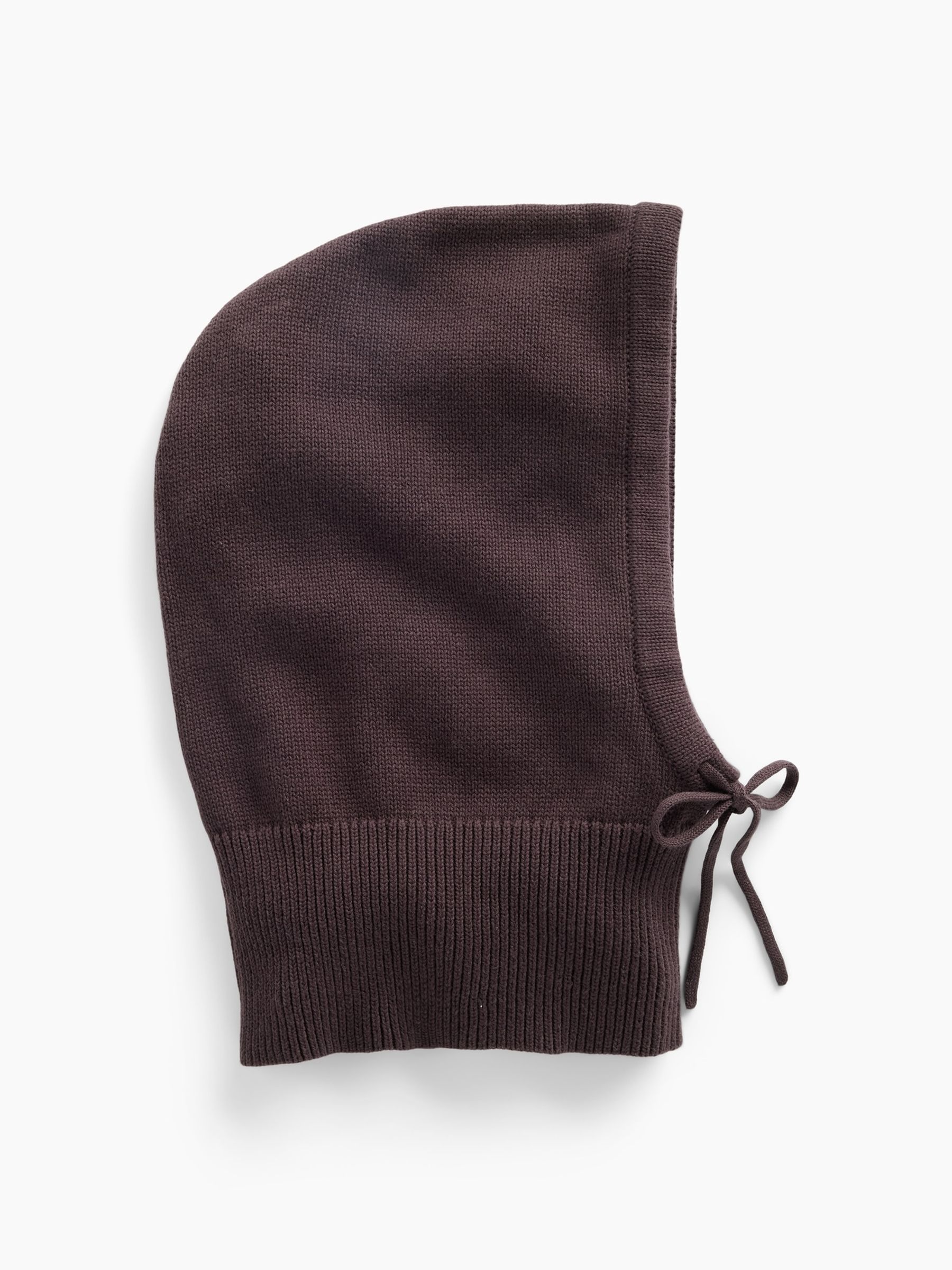 Chocolate Brown Drawcord Hood Hat - Image 2 of 3