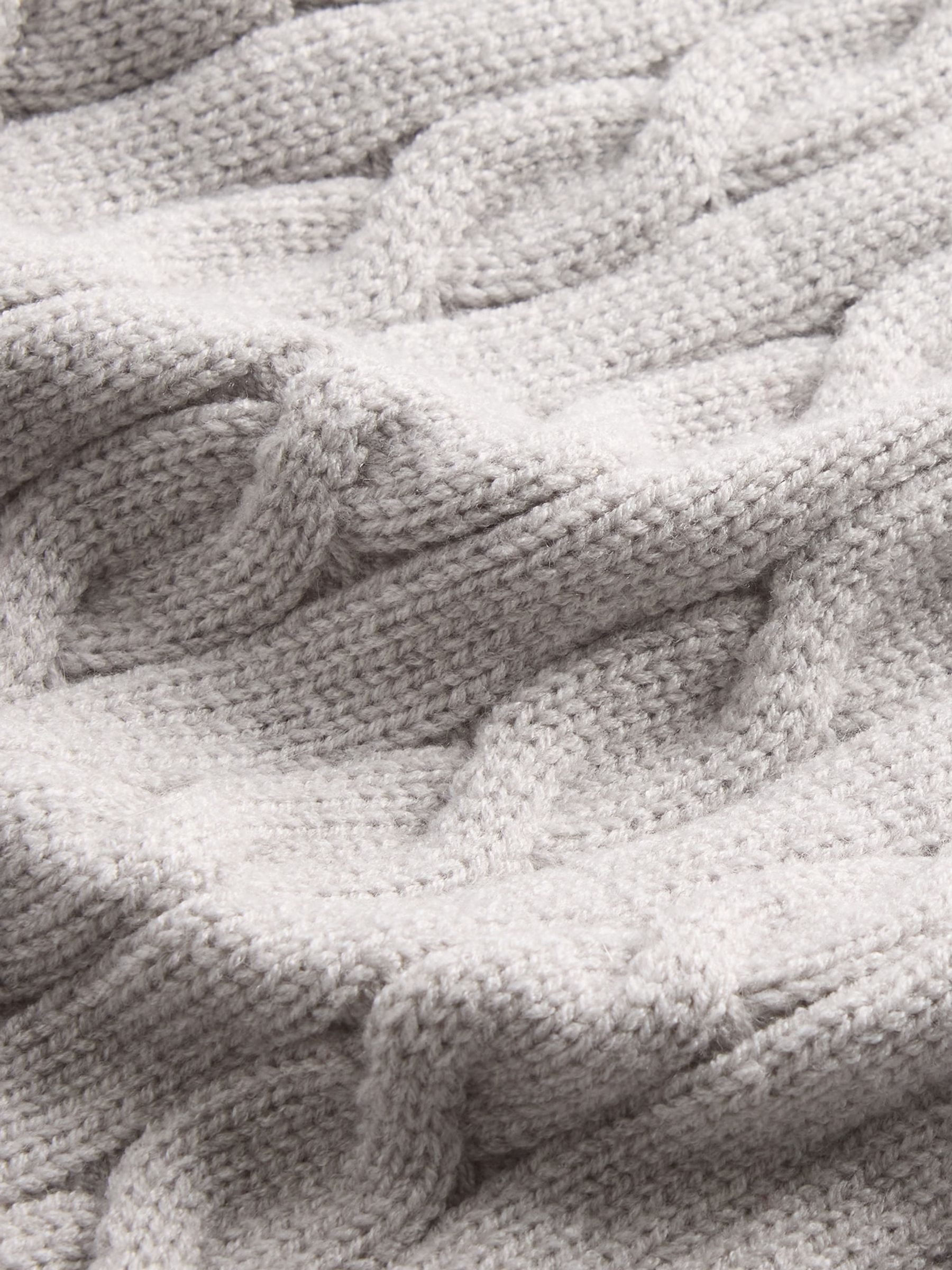 Grey Cable Knit Hood - Image 2 of 2