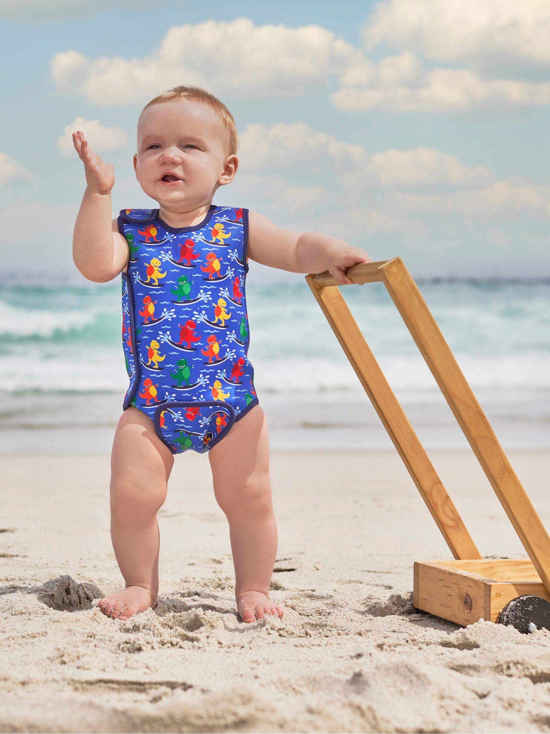 Dinosaur Print Print Baby Wetsuit - Image 1 of 5