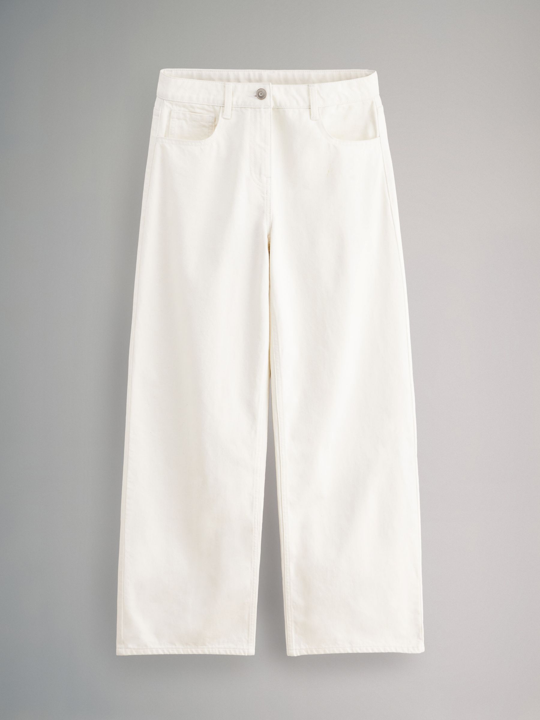 Blue/White 2 Pack Denim Wide Leg 100% Cotton Jeans - Image 4 of 6