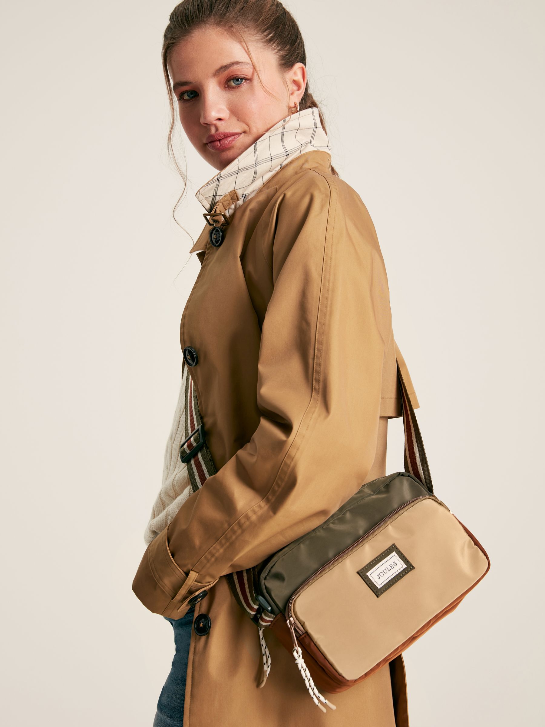 Marlow Khaki Green Lightweight Cross Body Bag - Image 1 of 7