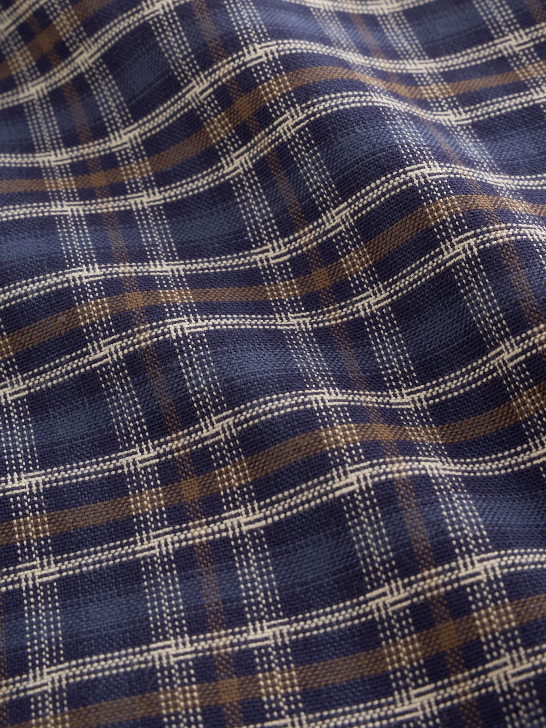 Navy Relaxed Plaid Oxford Shirt - Image 5 of 5