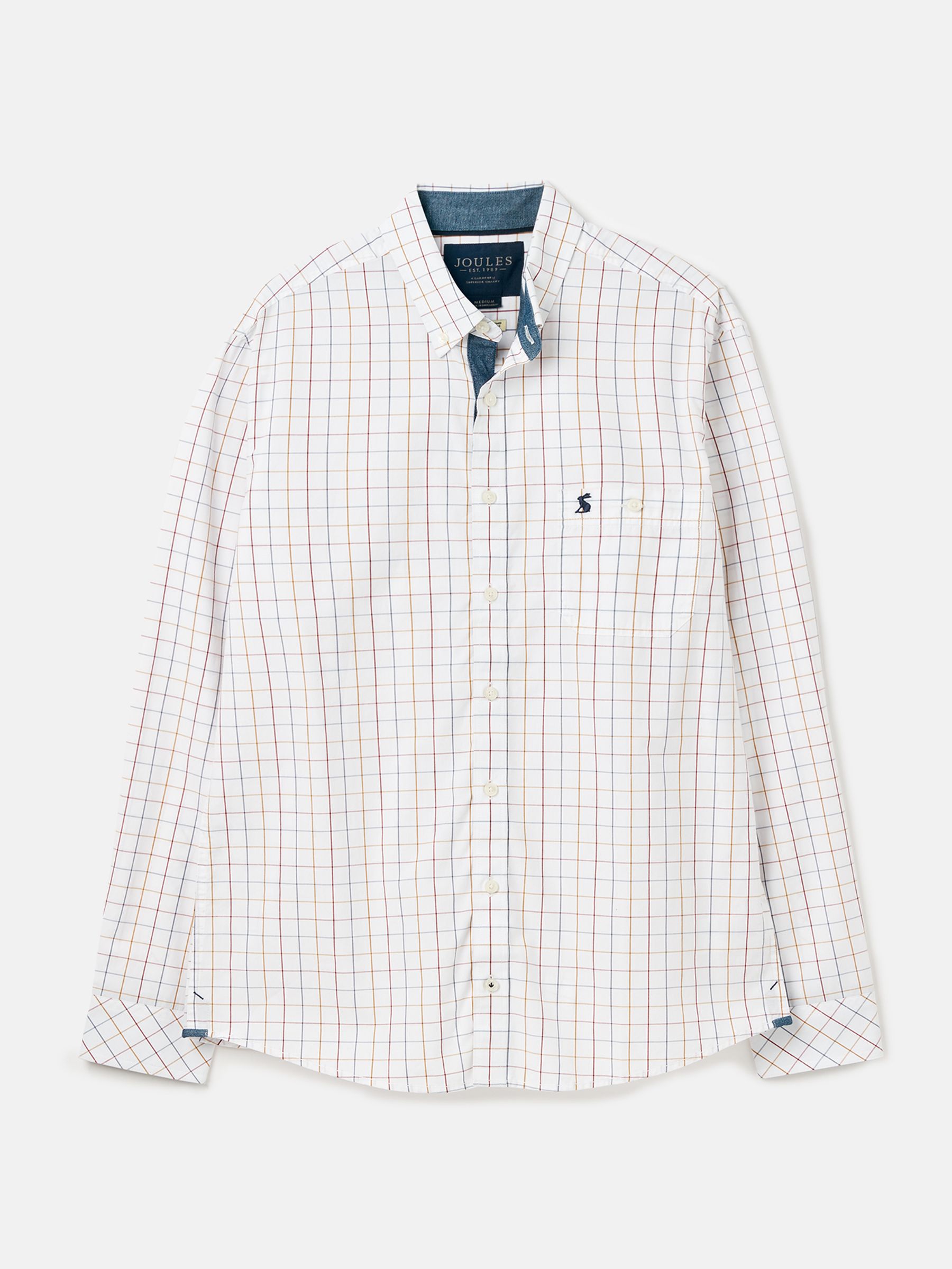 Abbott White Check Cotton Poplin Shirt - Image 1 of 1