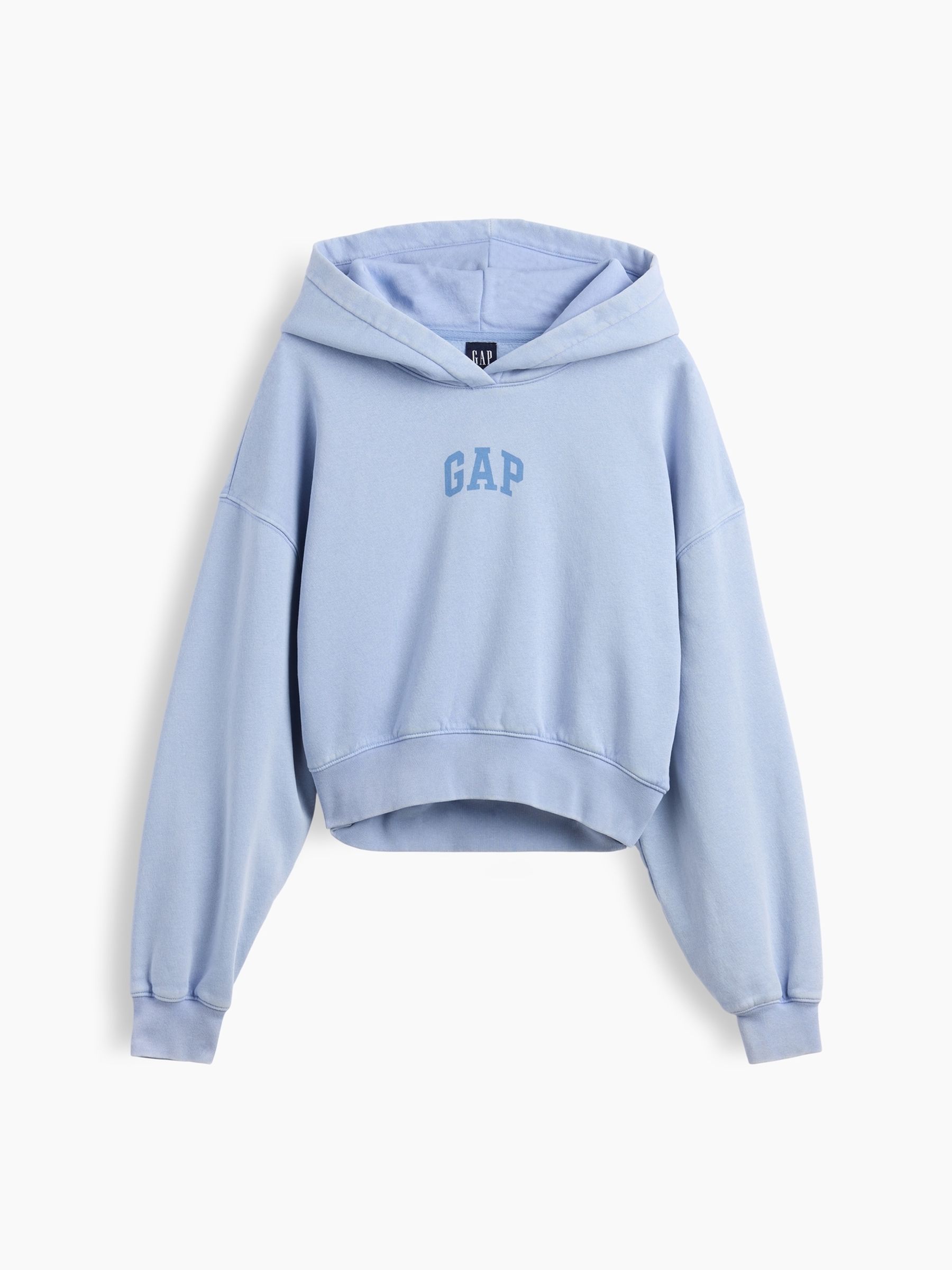 Light Blue VinstageSoft Crop Logo Hoodie - Image 1 of 1