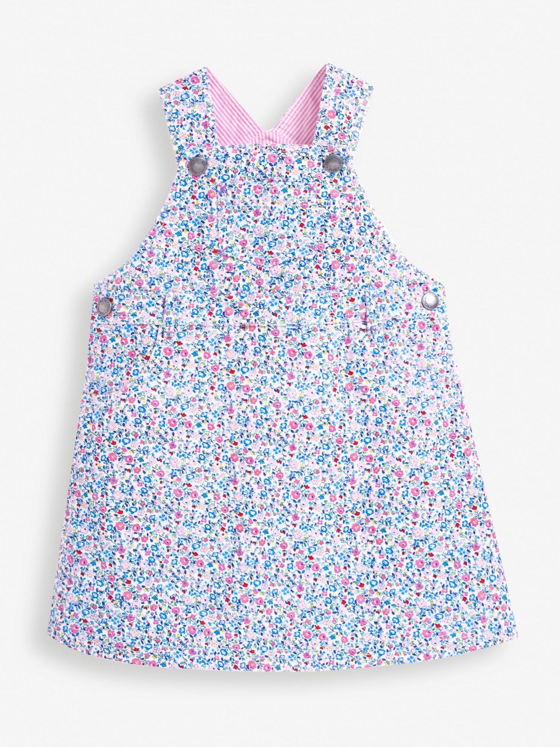 Summer Ditsy Girls Summer Ditsy Floral Dungaree Dress - Image 2 of 2
