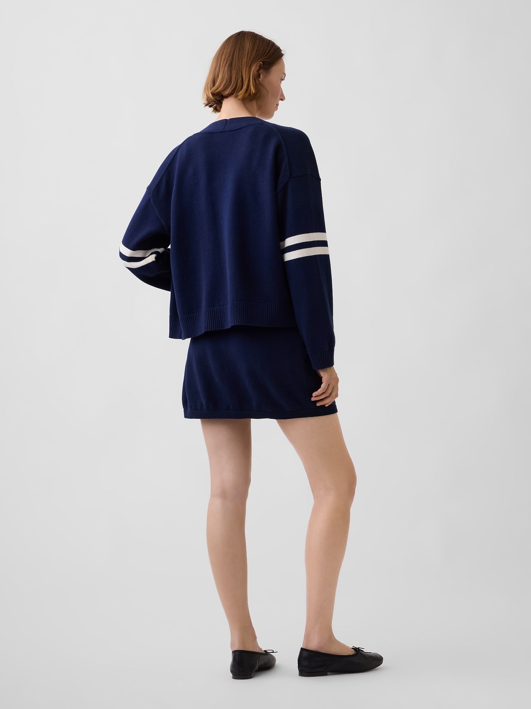 Navy Mini Knitted Skort - Image 2 of 6
