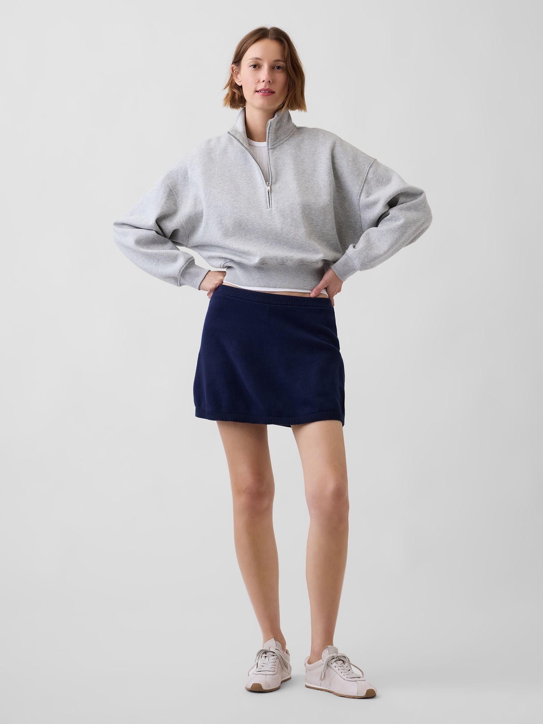 Navy Mini Knitted Skort - Image 4 of 6