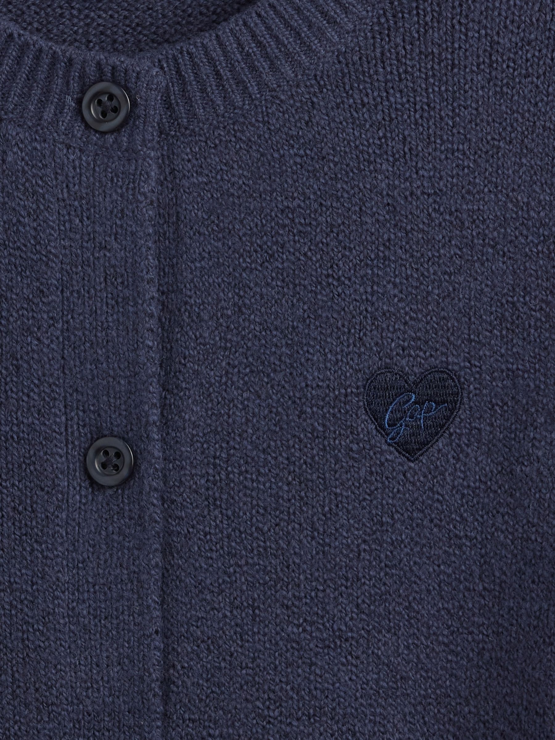 Navy Cash Soft Relaxed Cardigan - Image 4 of 5
