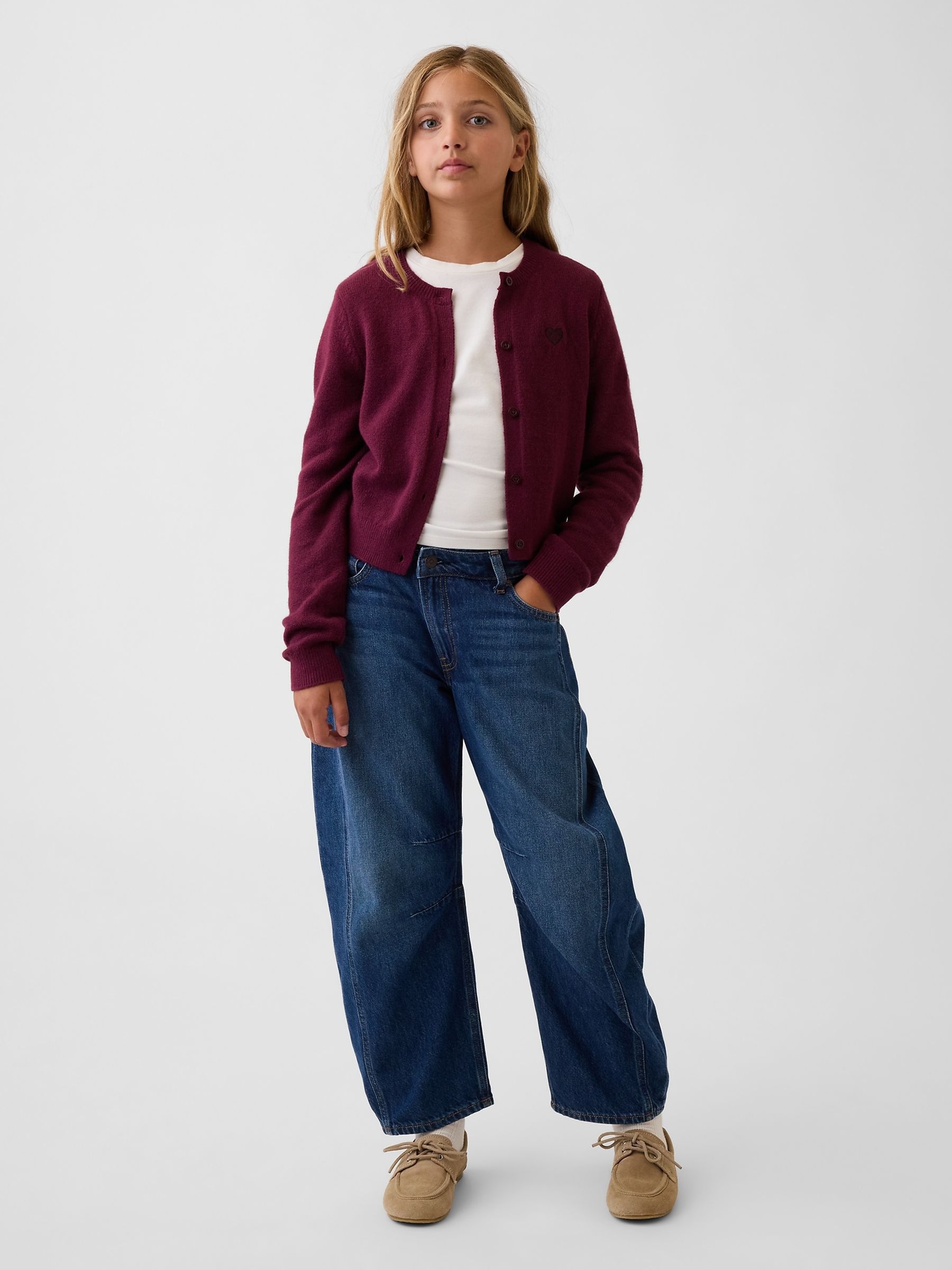 Burgundy Red Cash Soft Relaxed Cardigan - Image 3 of 5