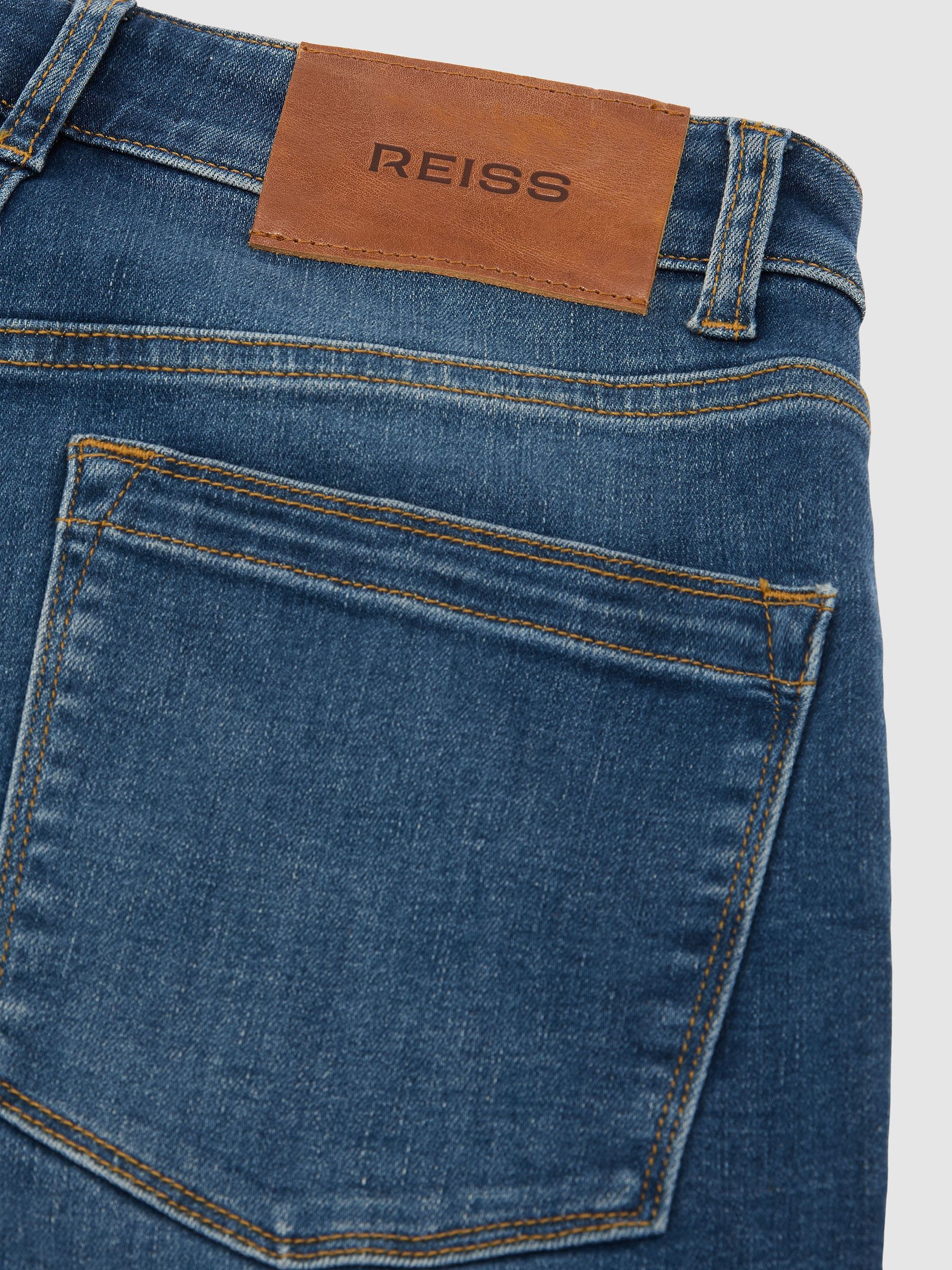 Tall Cotton-Lyocell Wide-Leg Jeans in Mid Blue - Image 7 of 8