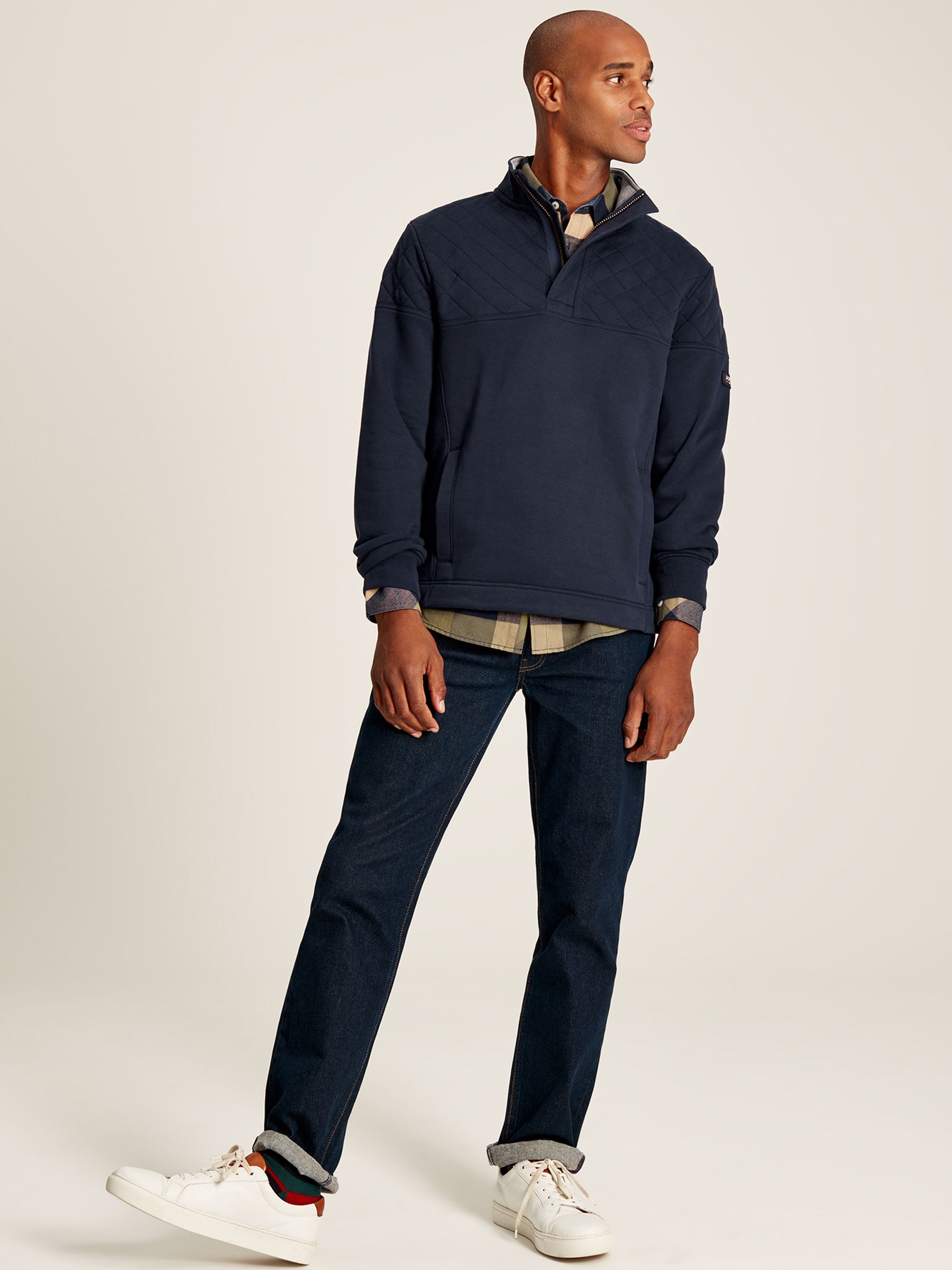 Darrington Blue Quarter Zip Quilted Sweatshirt - Image 3 of 7