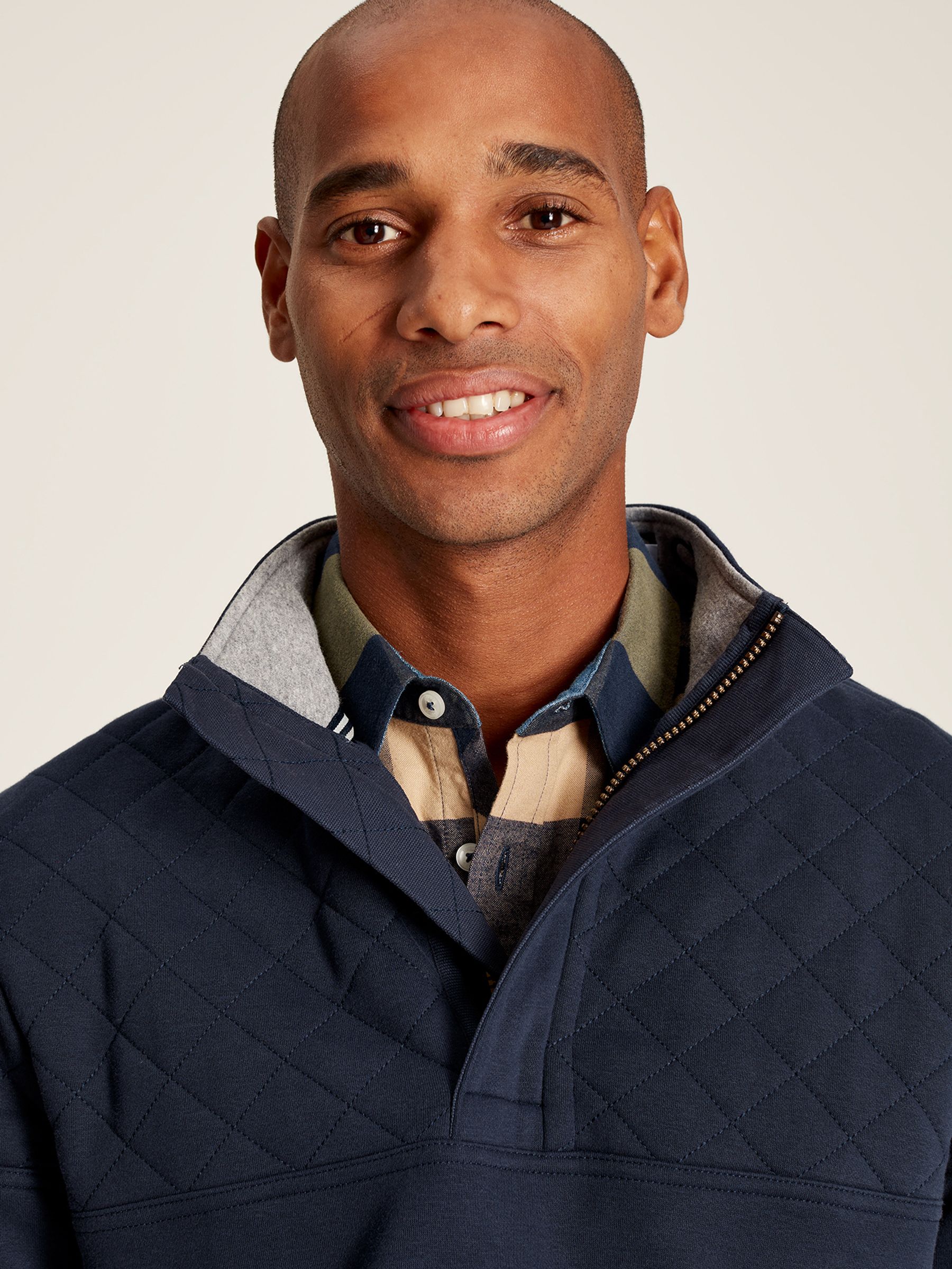 Darrington Blue Quarter Zip Quilted Sweatshirt - Image 5 of 7