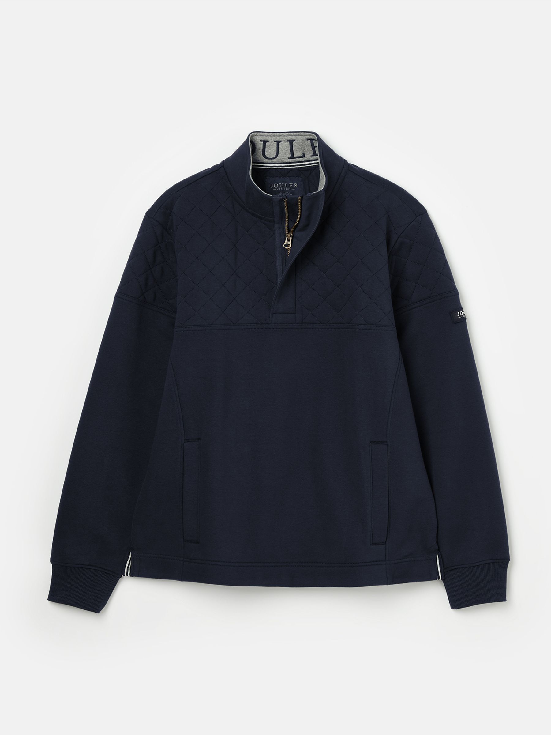 Darrington Blue Quarter Zip Quilted Sweatshirt - Image 7 of 7