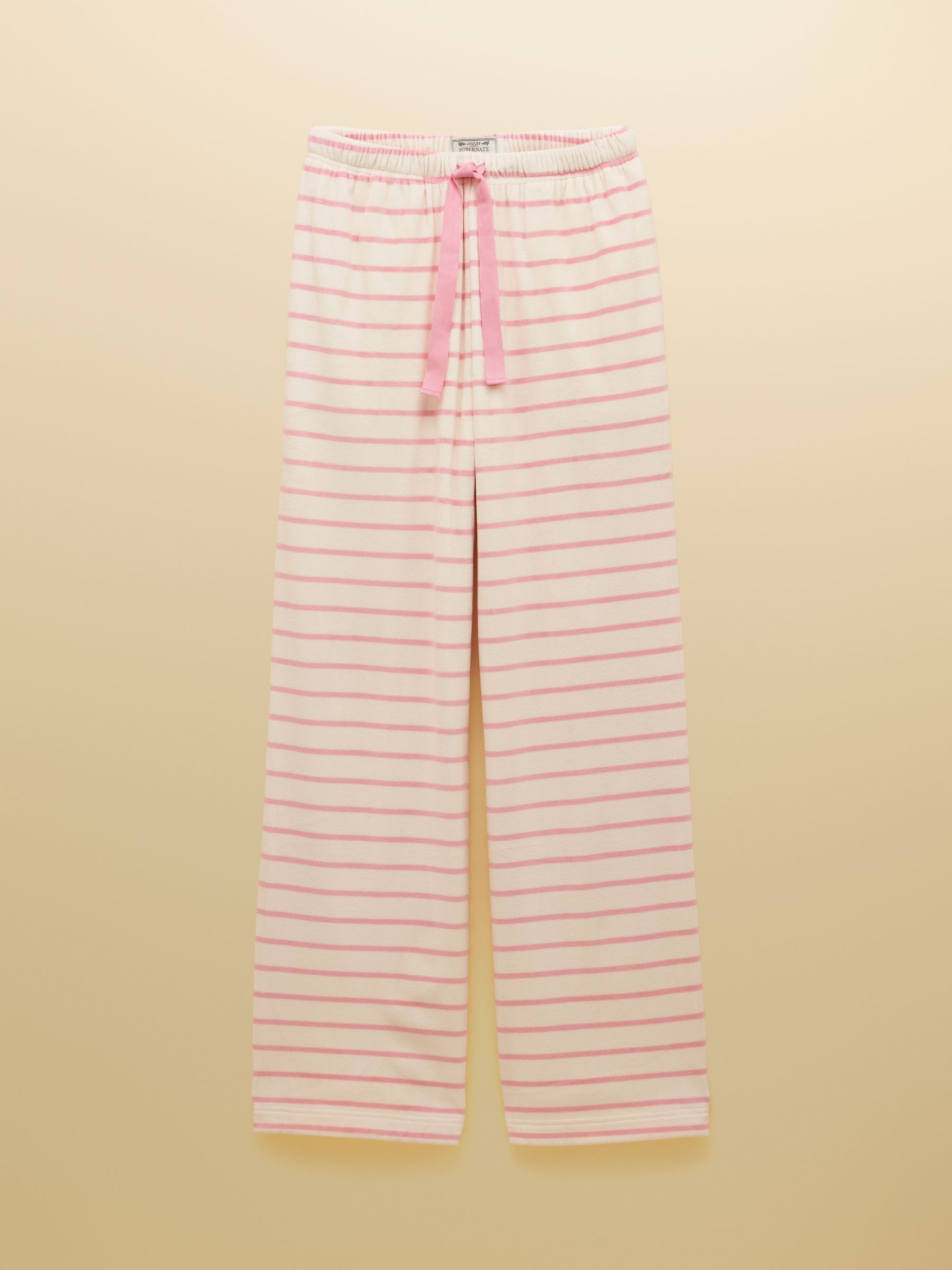 Pink/Cream Stripe Fleece Pyjama Bottom - Image 7 of 7