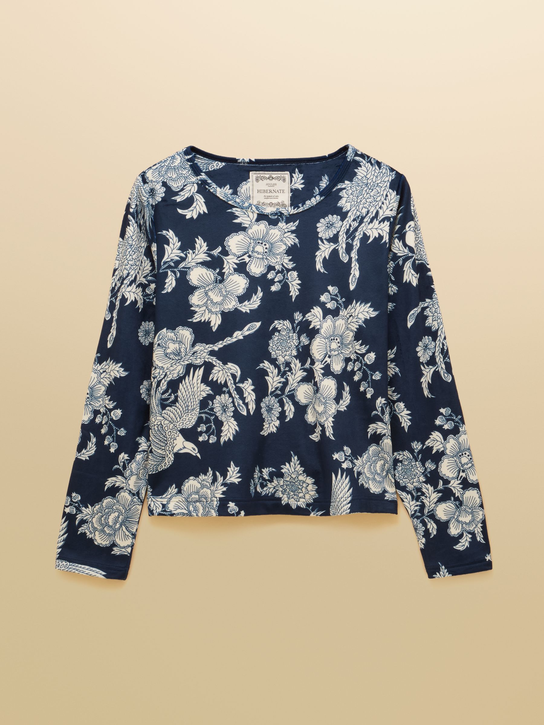 Navy Spring Bird Floral Fleece Pyjama Set - Image 11 of 12