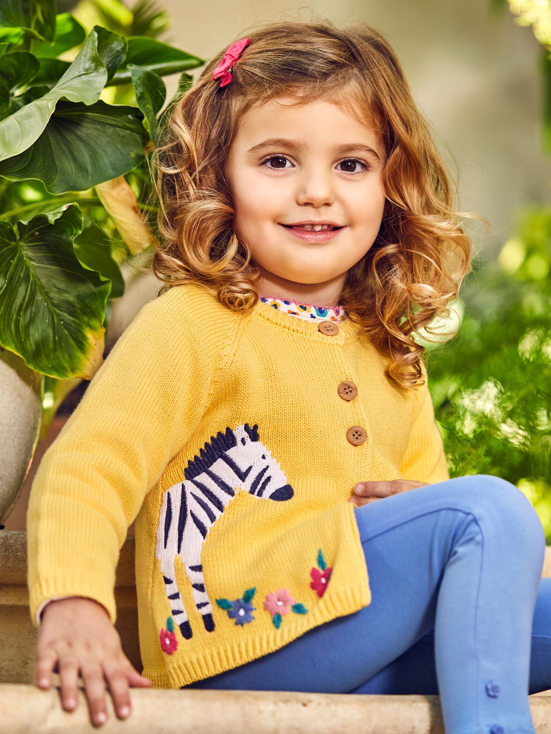 Yellow Girls Zebra Cardigan - Image 2 of 2