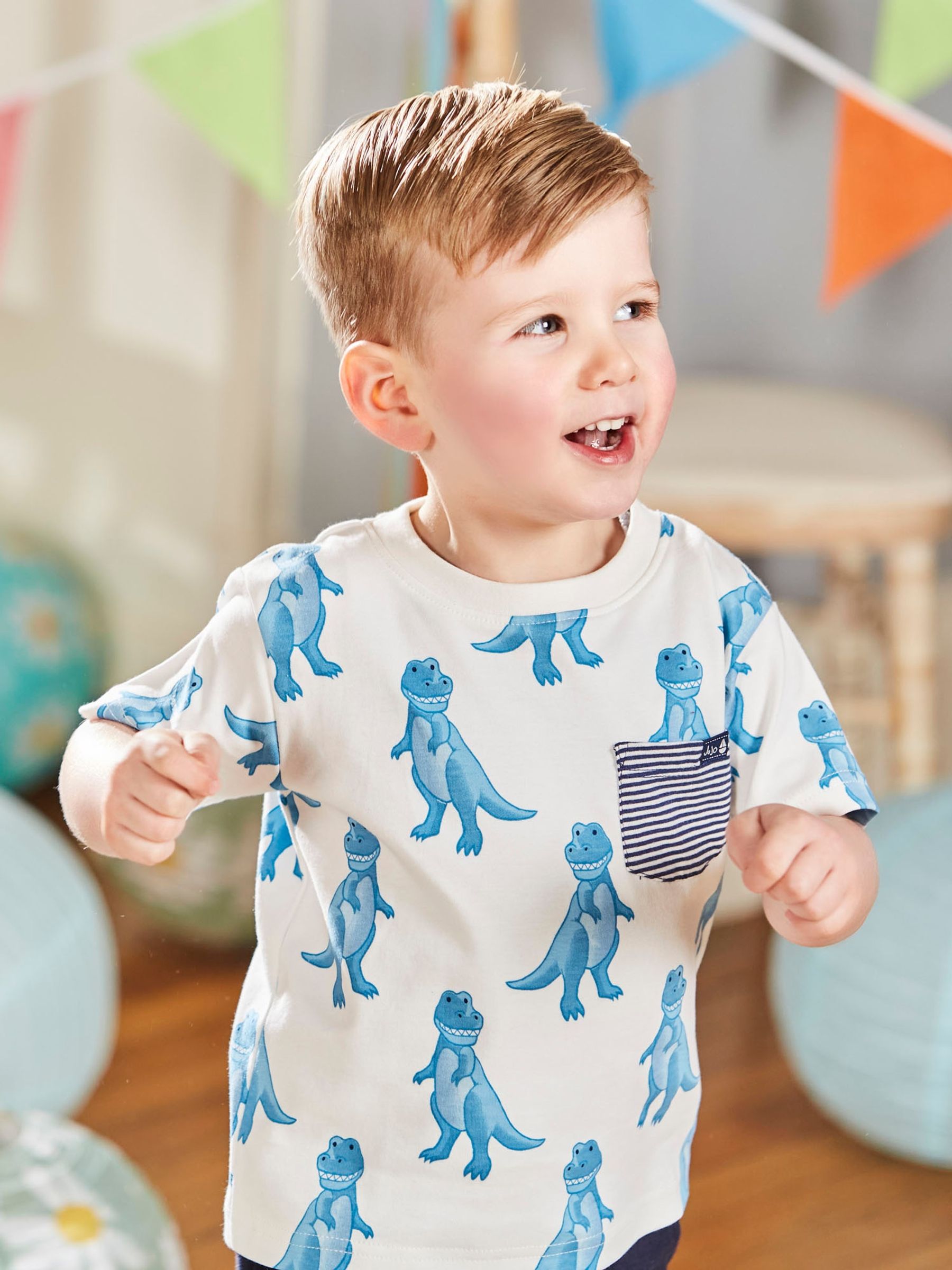 Ecru Boys' T-Rex Print T-Shirt - Image 2 of 4