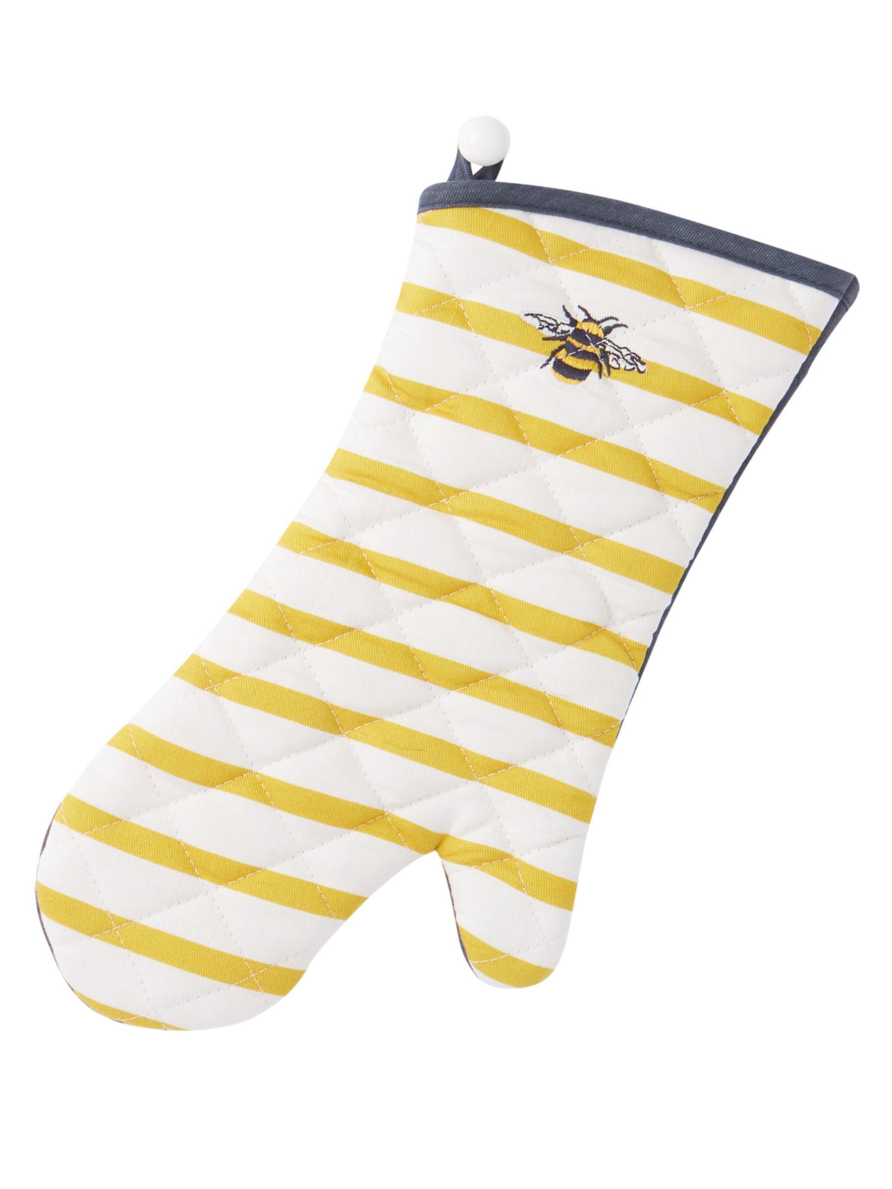 Blue Bee And Striped Single Oven Gloves - Image 1 of 4