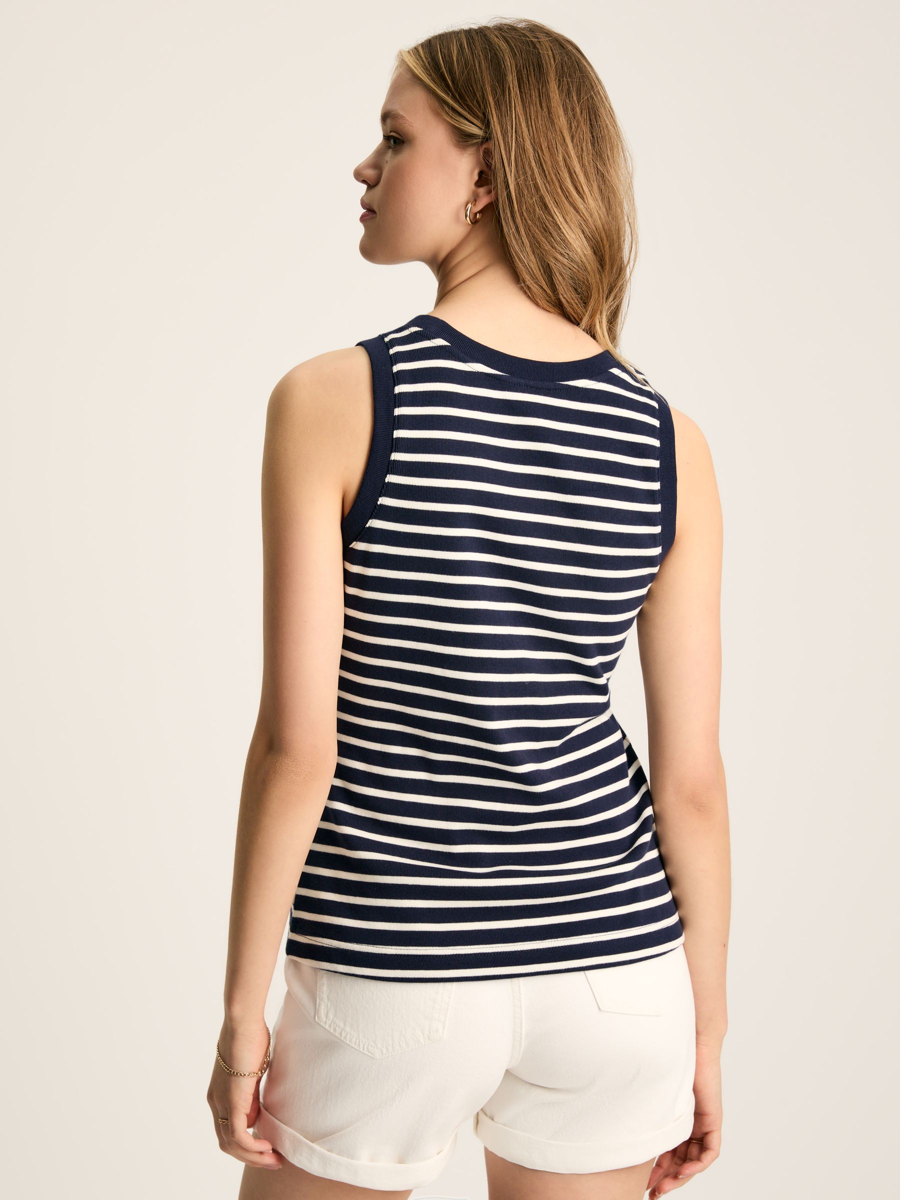Harbour Navy & Cream Striped Jersey Vest - Image 2 of 7