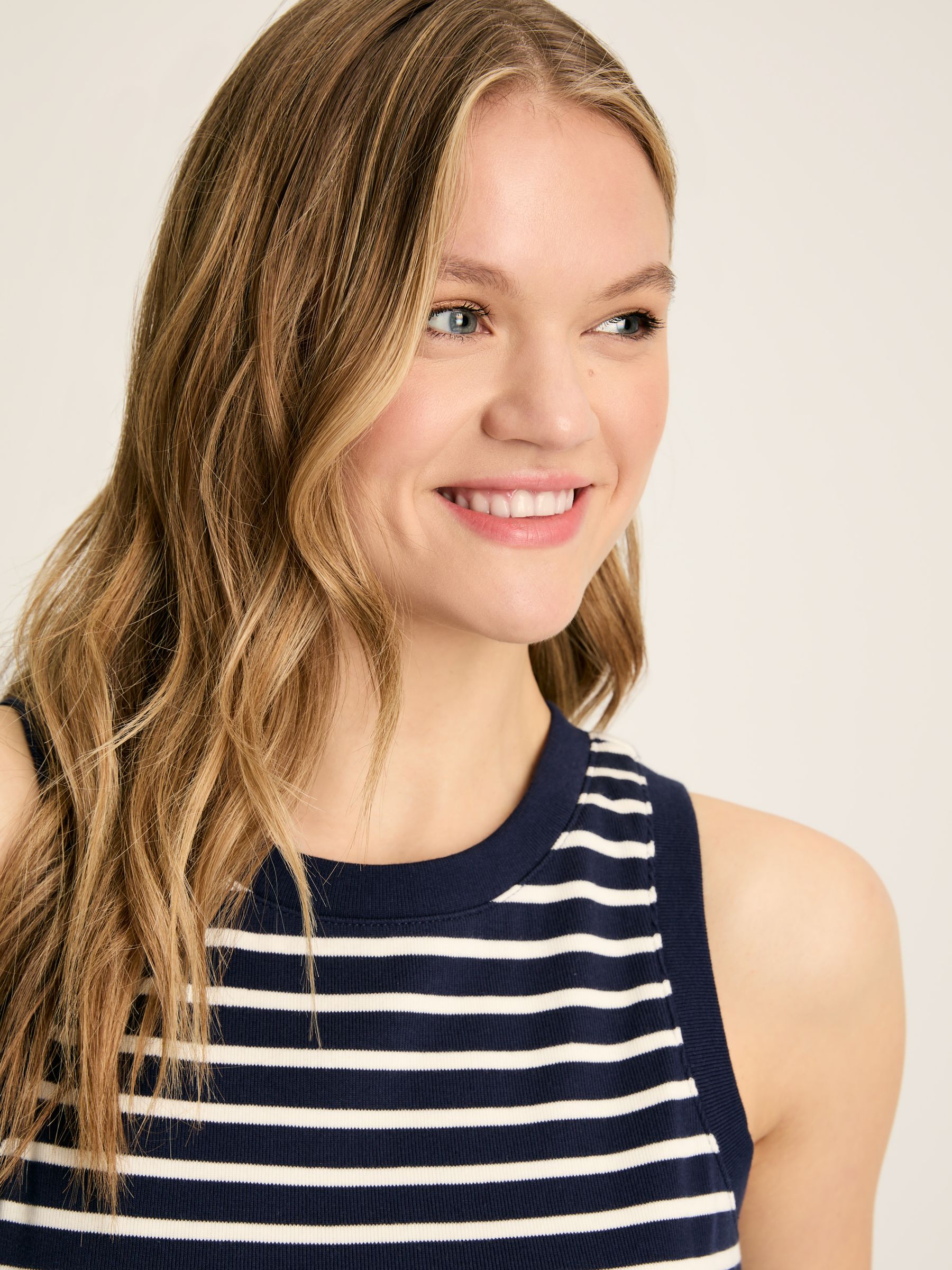 Harbour Navy & Cream Striped Jersey Vest - Image 5 of 7